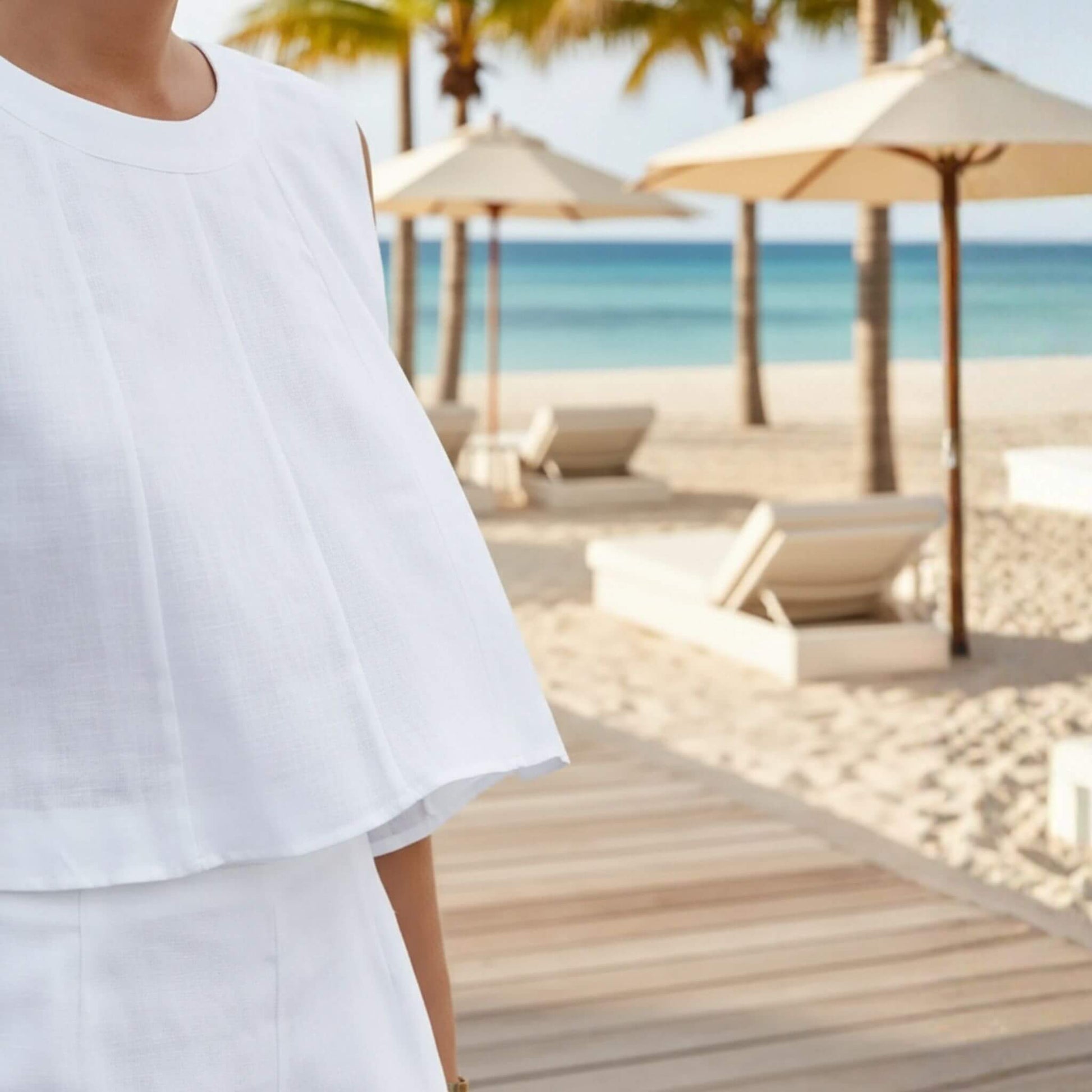 Linen Crop Top, Linen Sleeveless Top