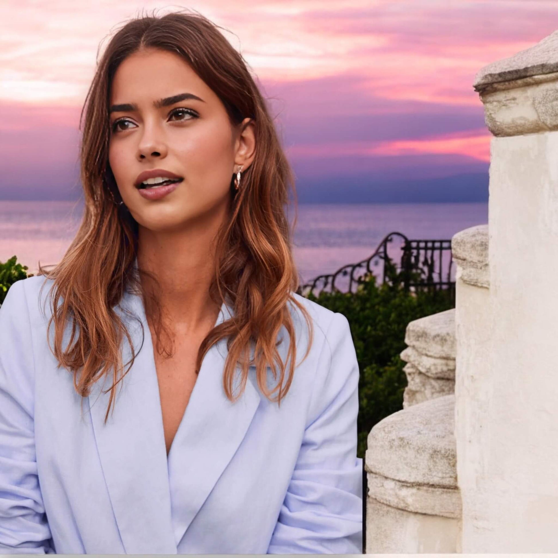 Linen Double-Breasted Blazer, Business Casual Long Sleeve Jacket