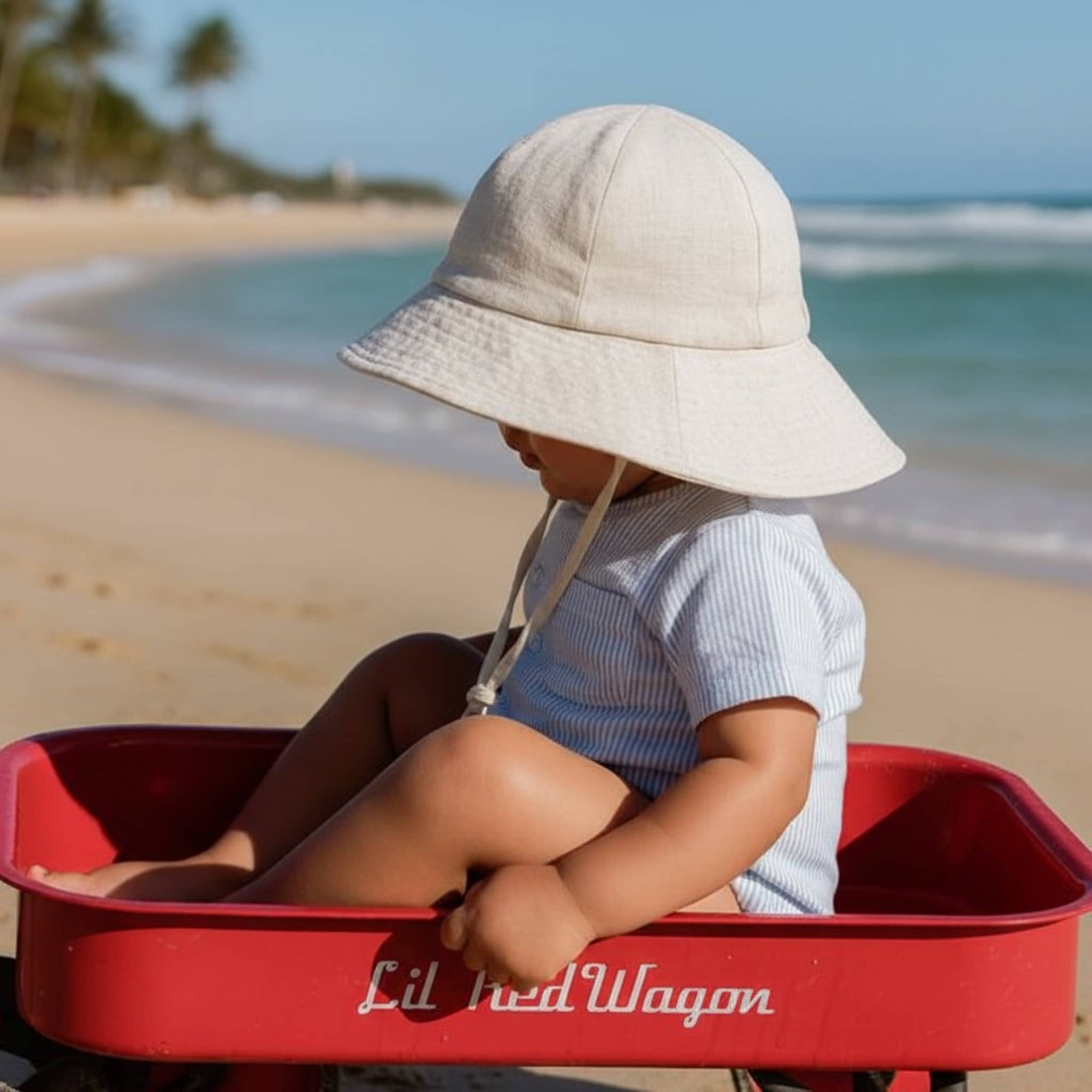 Linen Floppy Hat, Baby Sun Hats