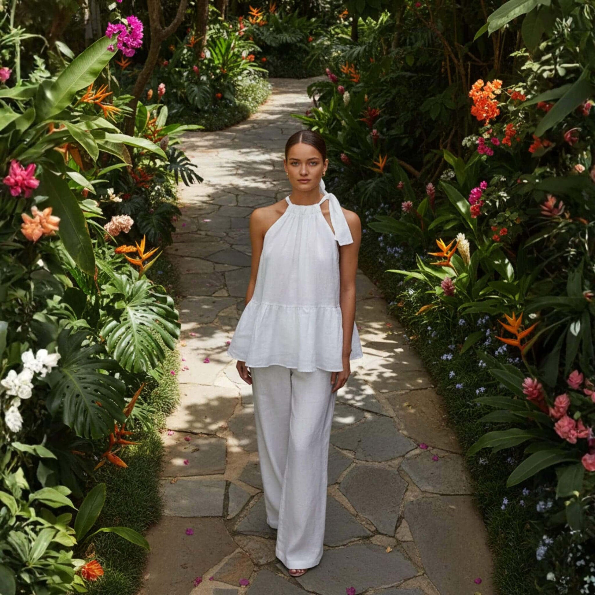 Linen Halter Top, Summer Linen Tops