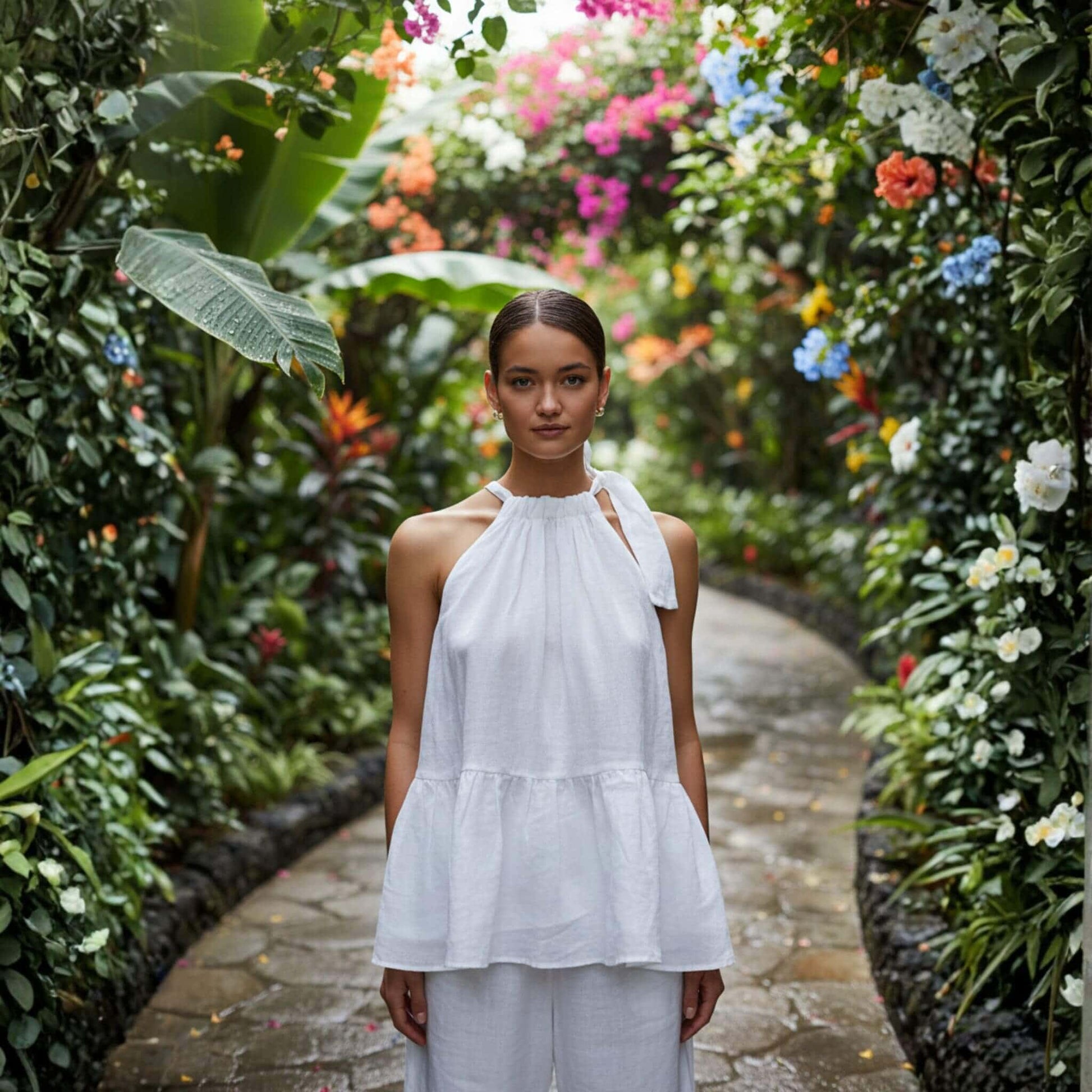 Linen Halter Top, Summer Linen Tops