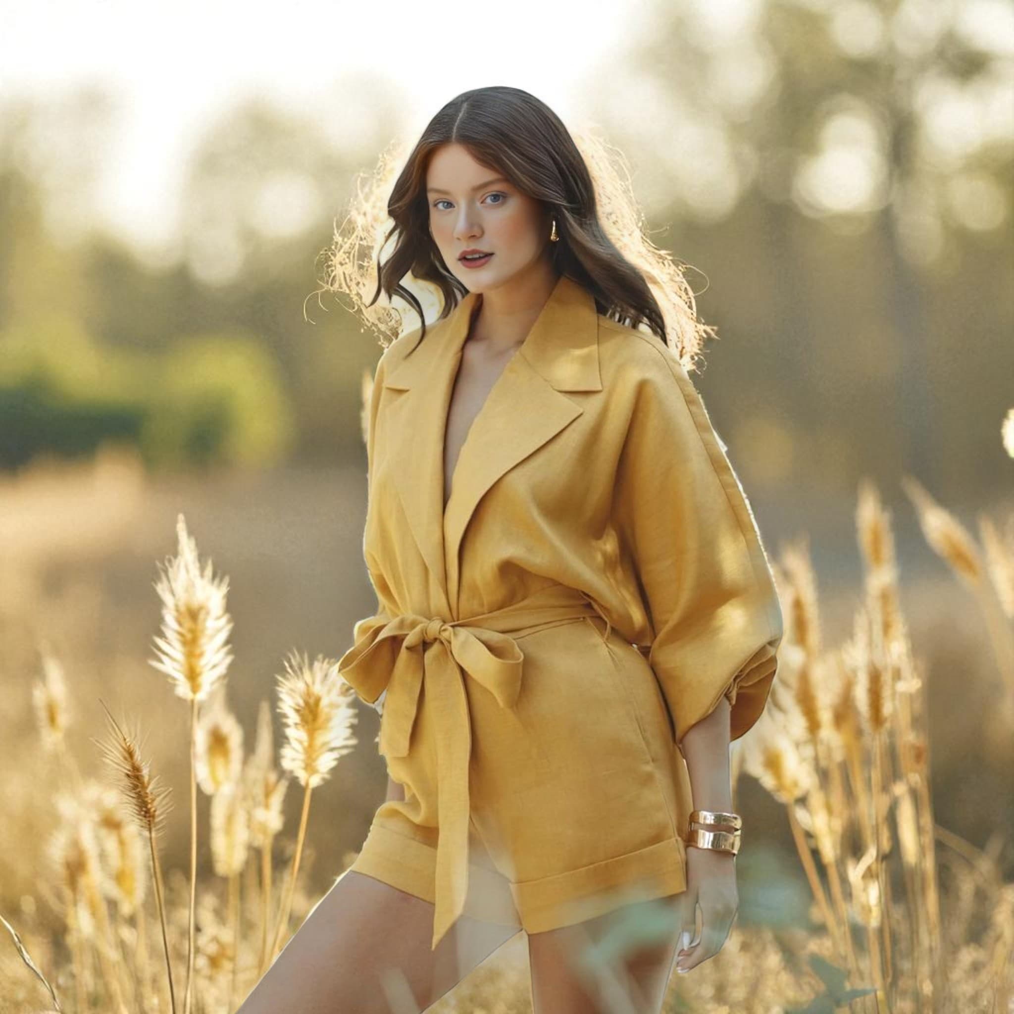 Linen Jumpsuit Women, Short Linen Jumpsuit