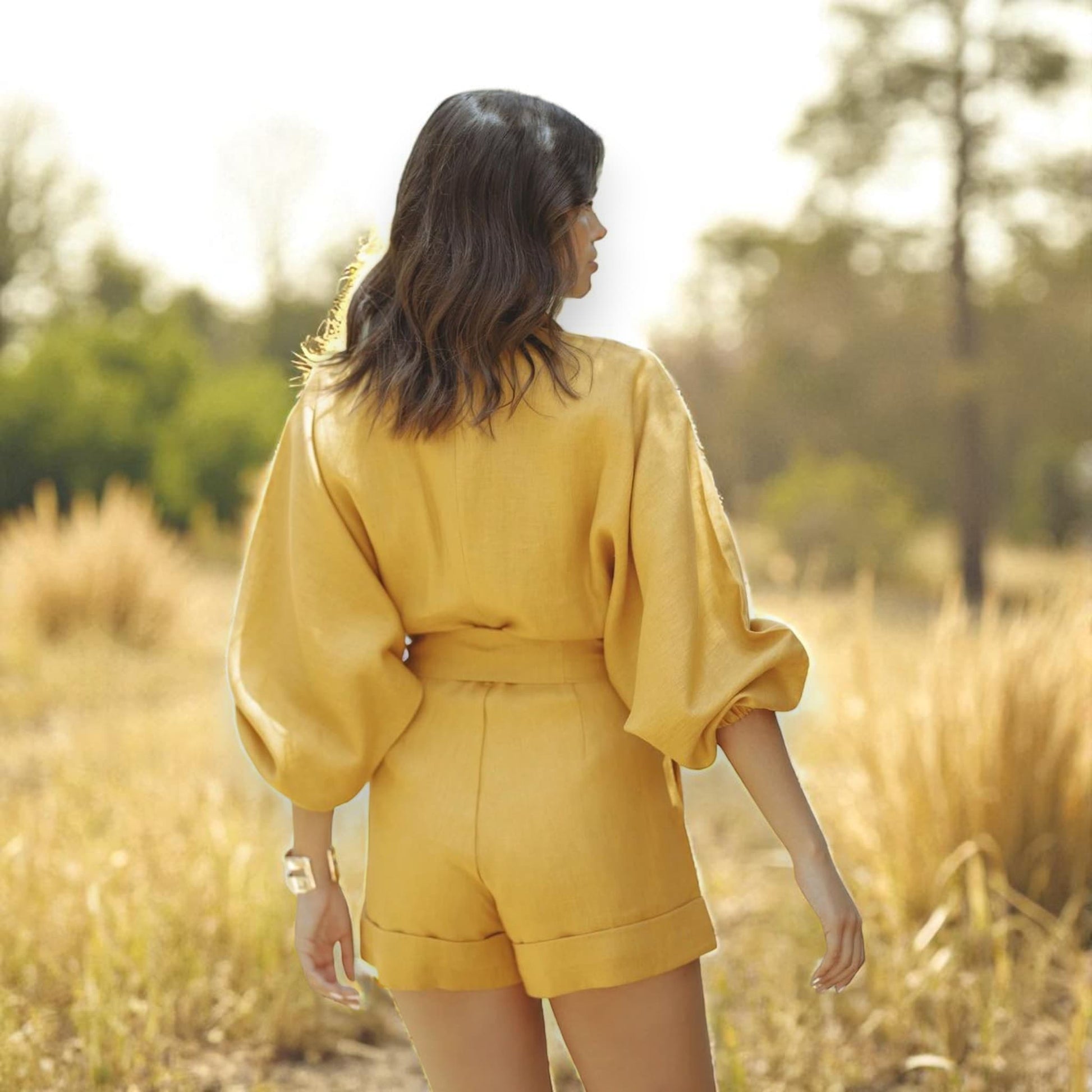 Linen Jumpsuit Women, Short Linen Jumpsuit