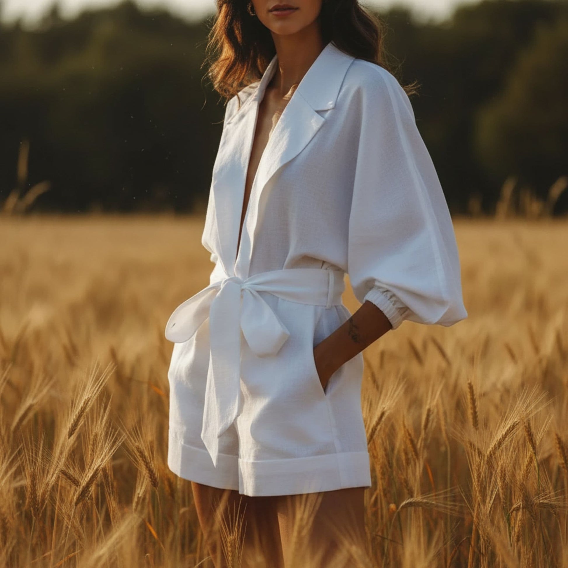 Linen Jumpsuit Women, Short Linen Jumpsuit