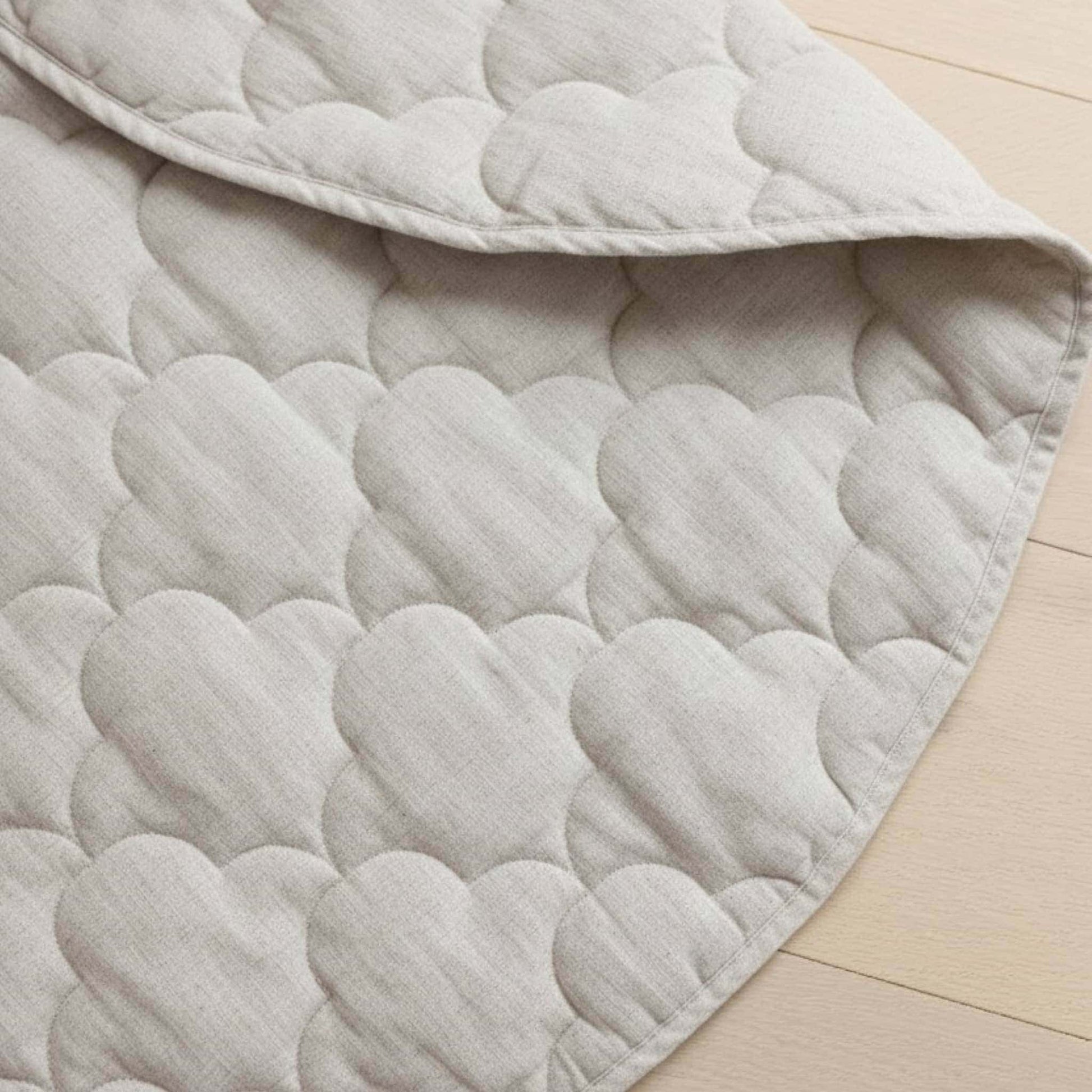 Linen Kids Play Mat, Round Baby Play Mat