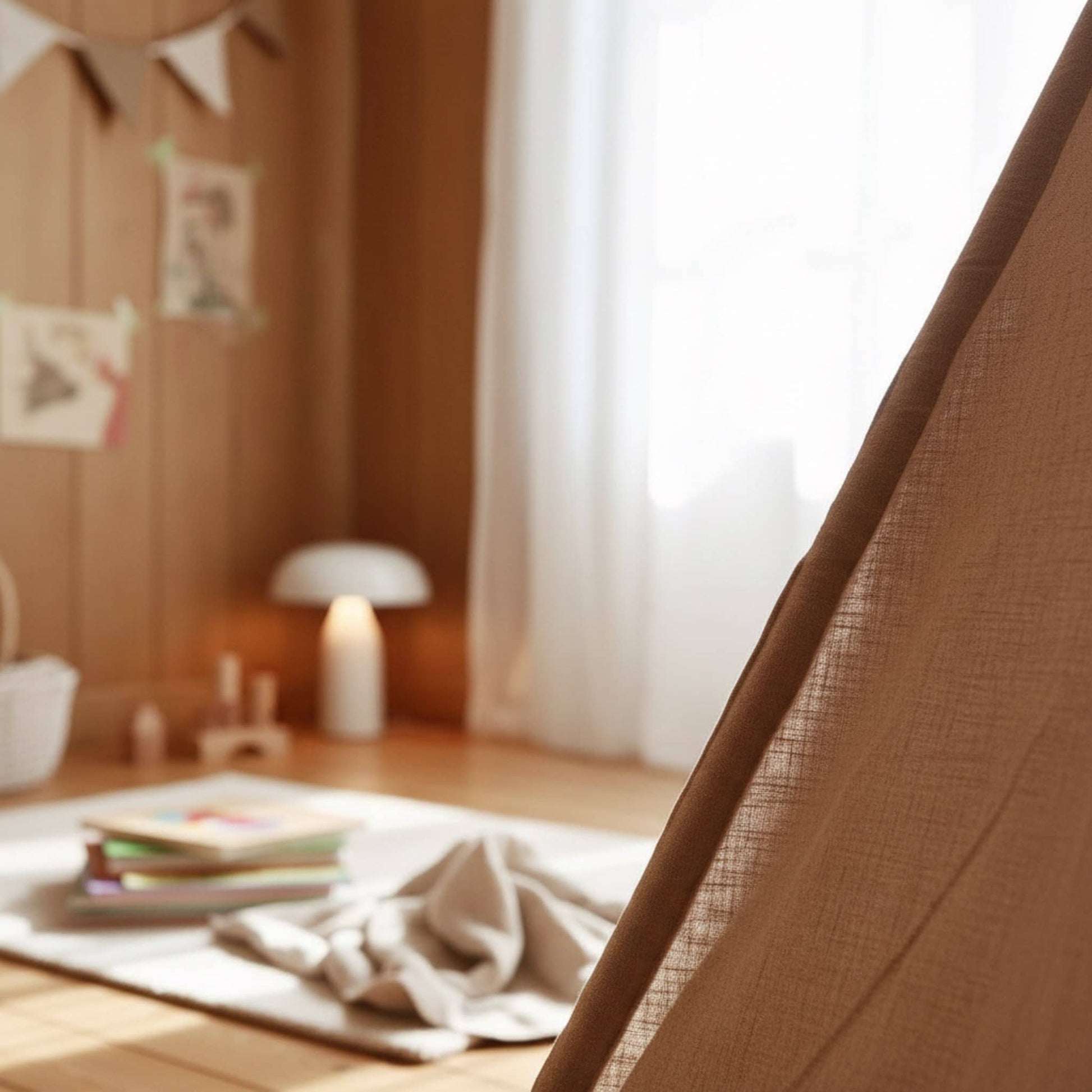 Linen Kids Teepee Cover, Bed Tent Cover
