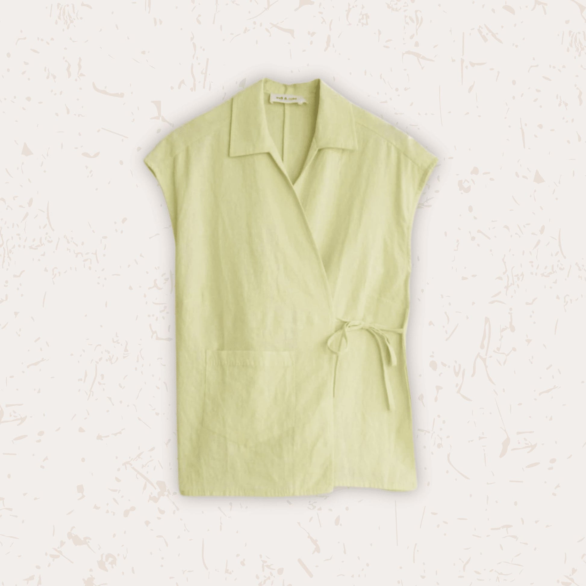 Linen Kimono Wrap Top, Sleeveless Linen Wrap Top