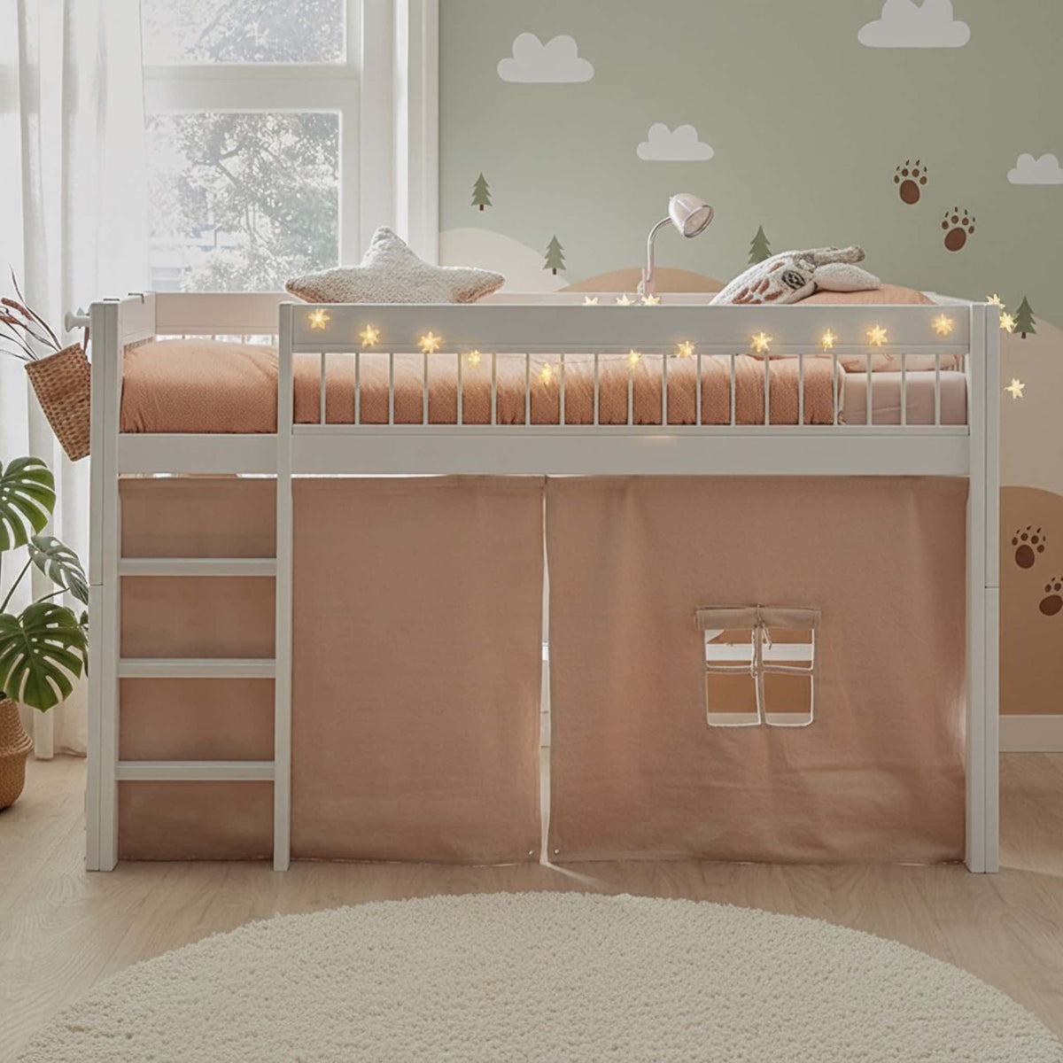 Linen Kura Bed Curtains, Curtains For Ikea Kura Bed