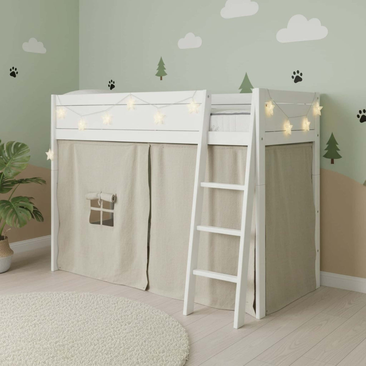 Linen Kura Bed Curtains, Curtains For Ikea Kura Bed