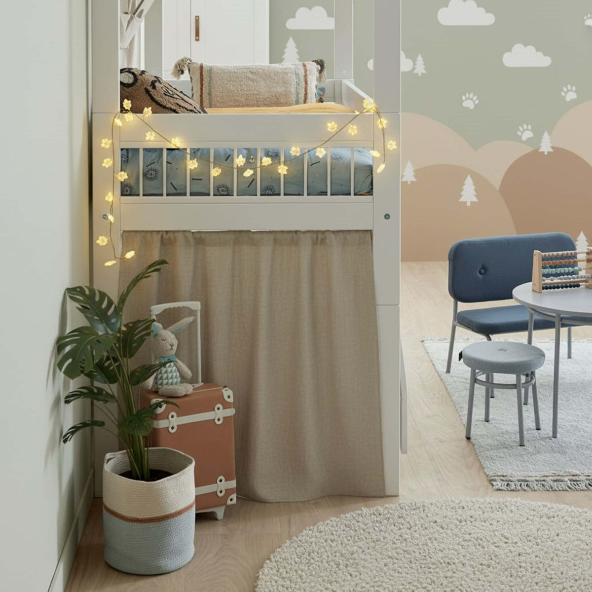 Linen Kura Bed Curtains, Curtains For Ikea Kura Bed