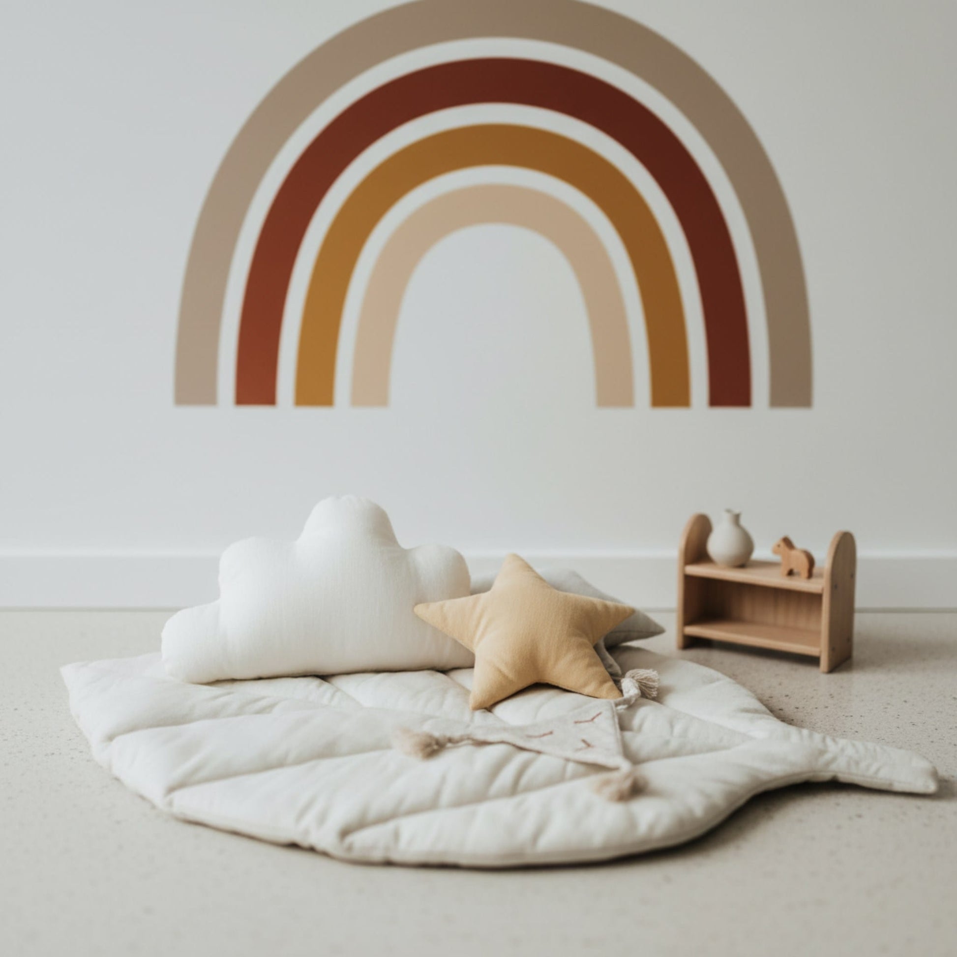 Linen Leaf Play Mat, Green Baby Play Mat