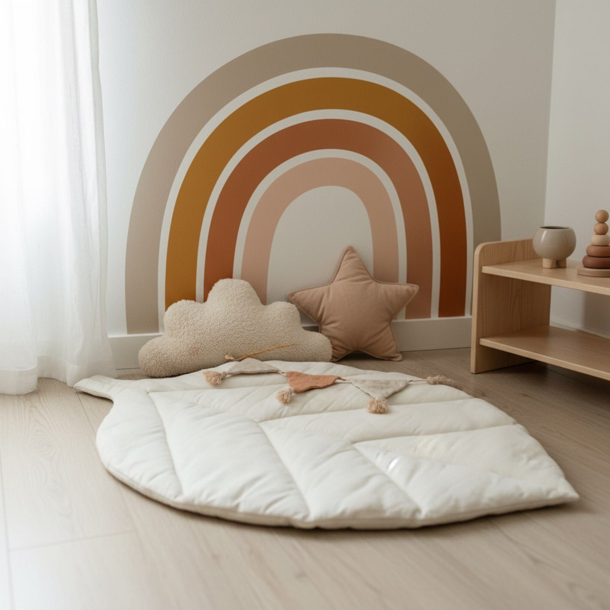 Linen Leaf Play Mat, Green Baby Play Mat