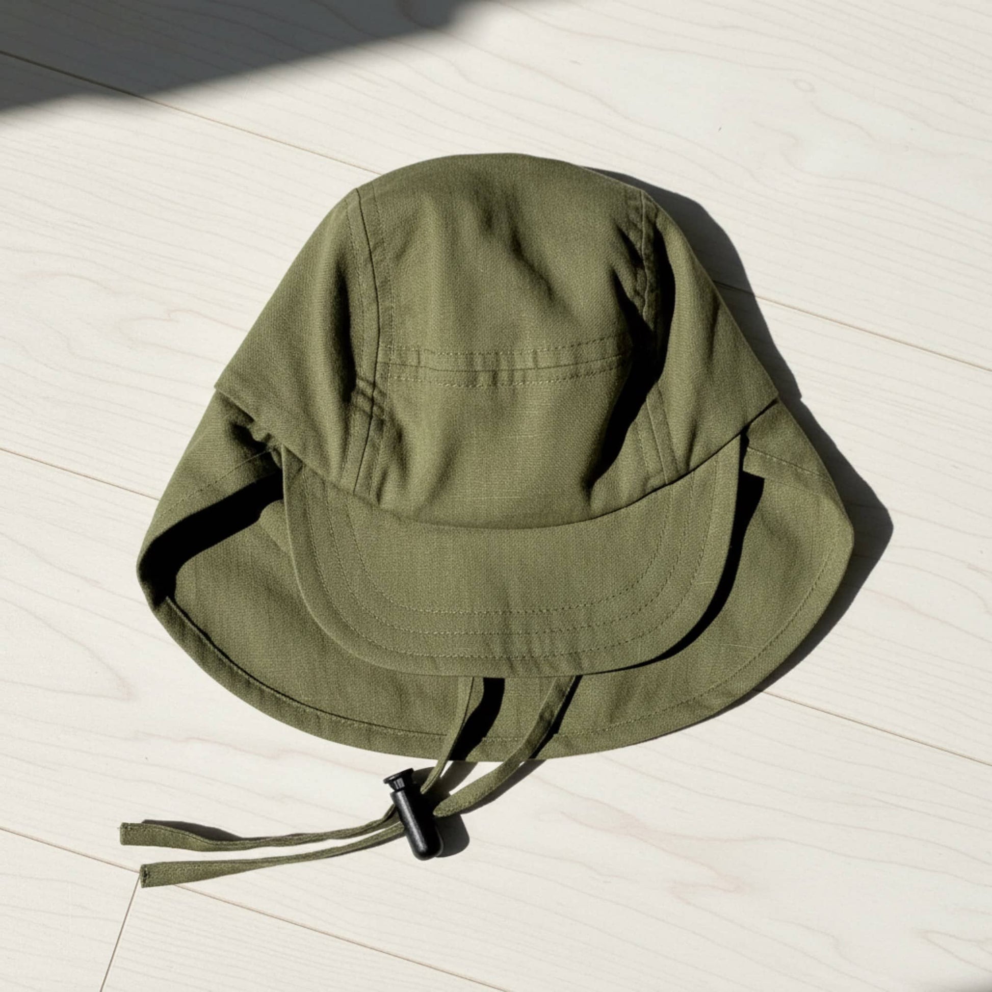 Linen Legionnaire Hat, Elastic Back Baby Hat