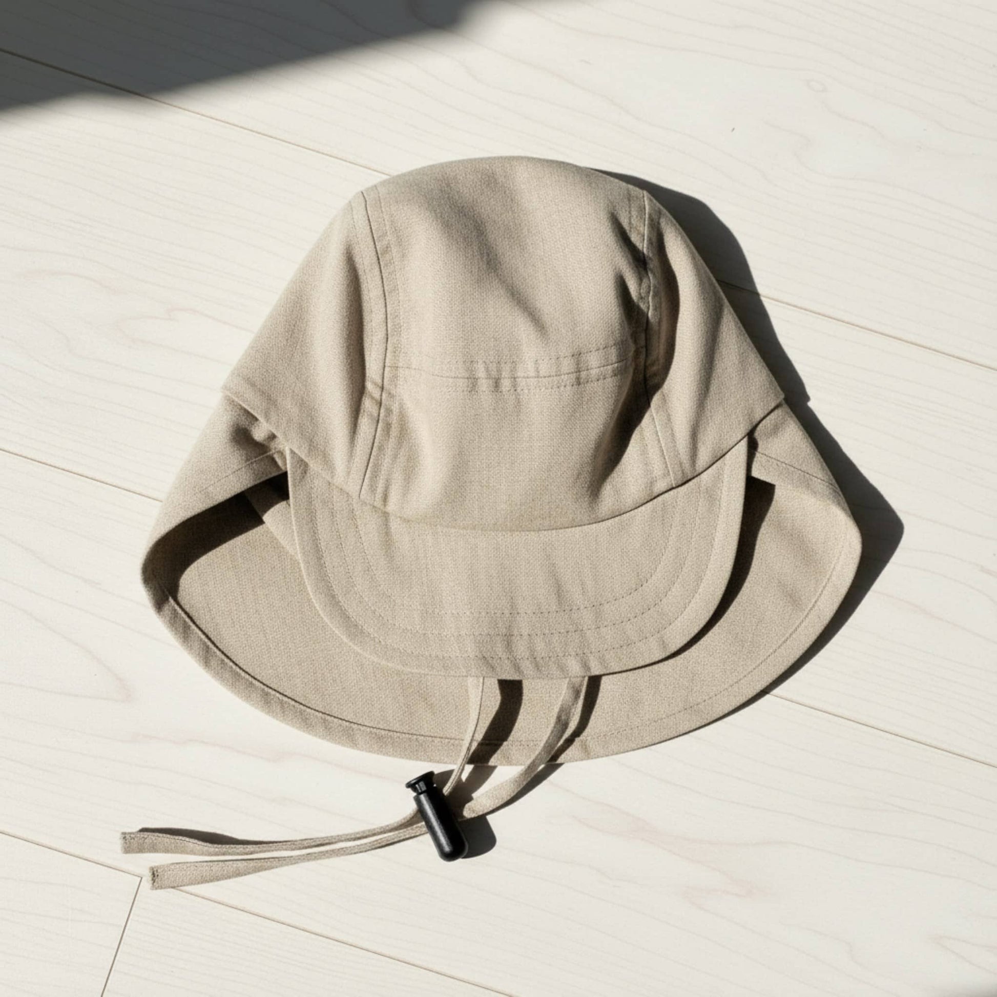 Linen Legionnaire Hat, Elastic Back Baby Hat