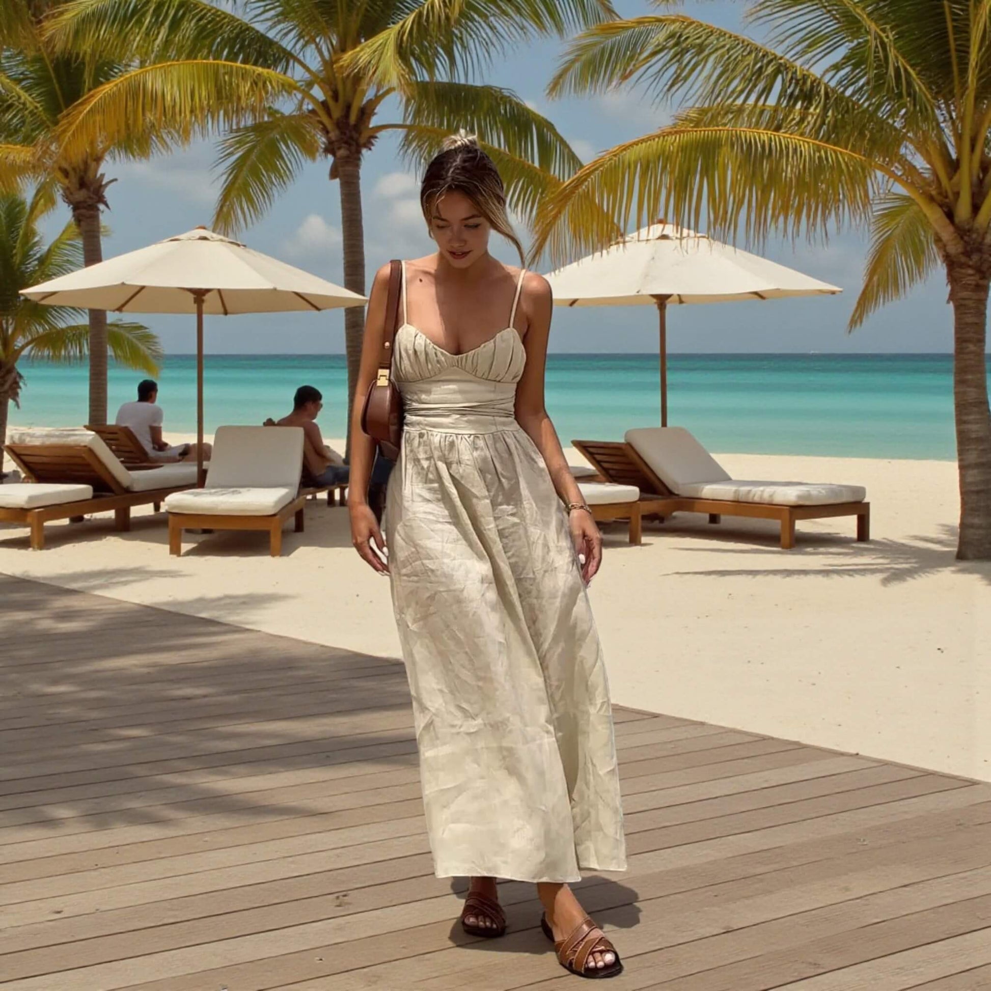 Linen Maxi Dress, A Line Maxi Dress