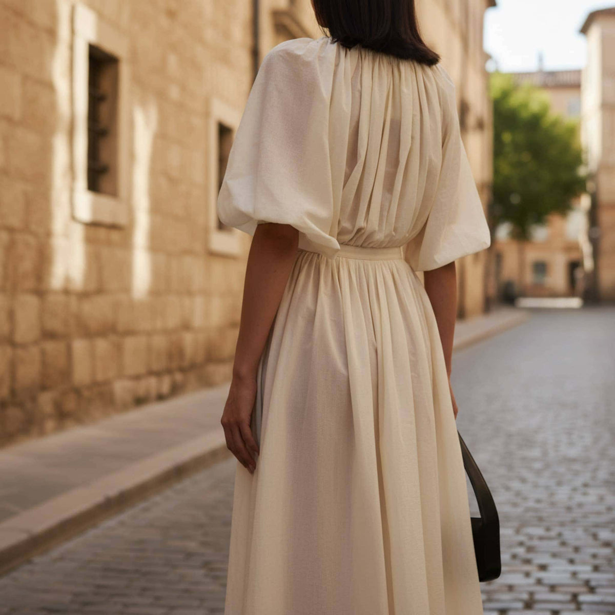 Linen Maxi Dress, Balloon Sleeve Maxi Dress