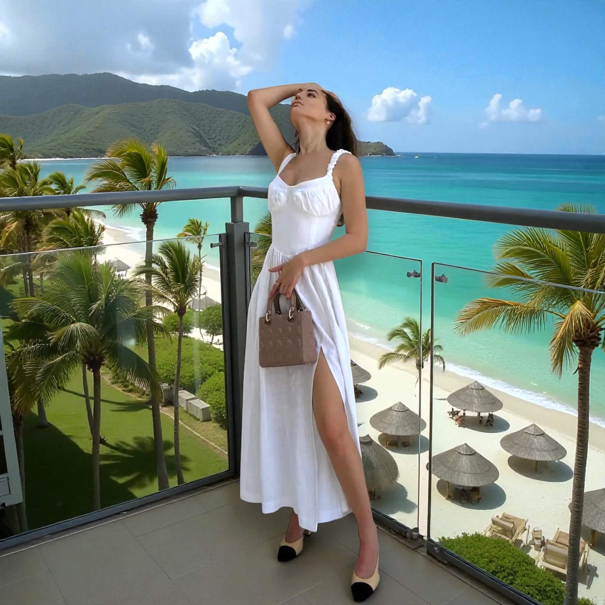 Linen Maxi Dress, Maxi Dress With Slit