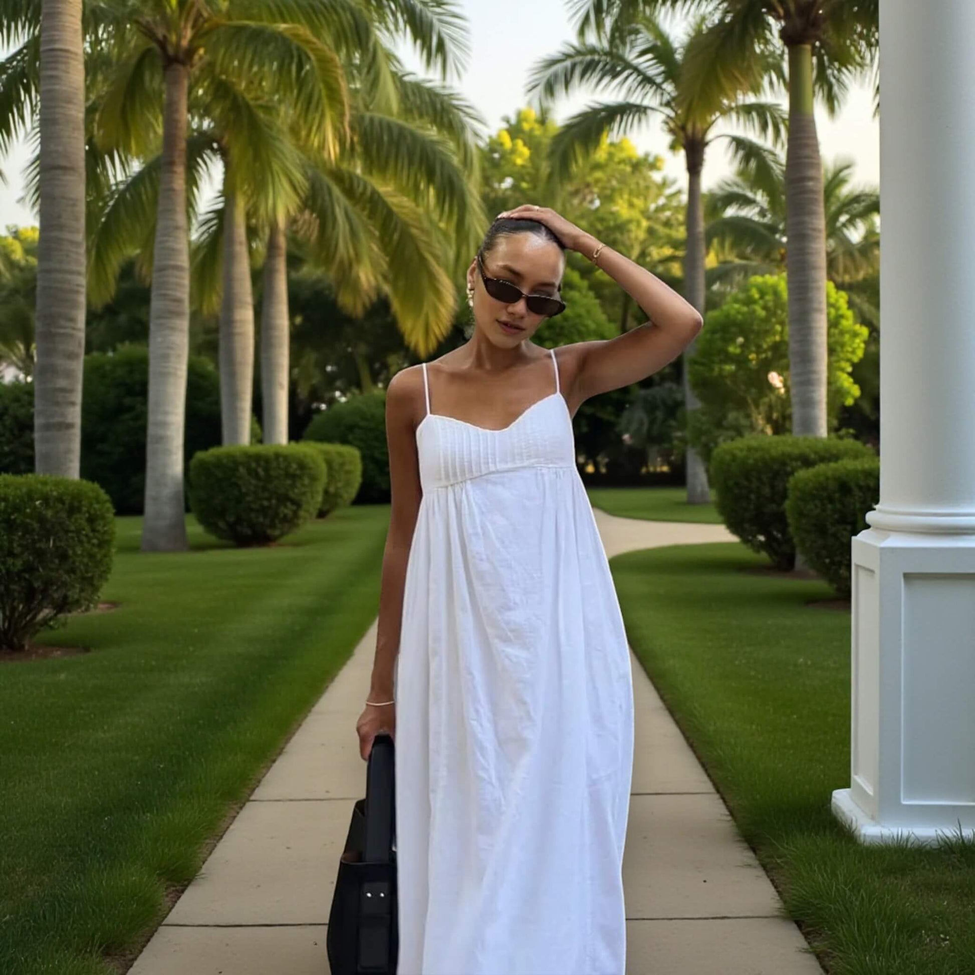 Linen Maxi Dress, Open Back Maxi Dress