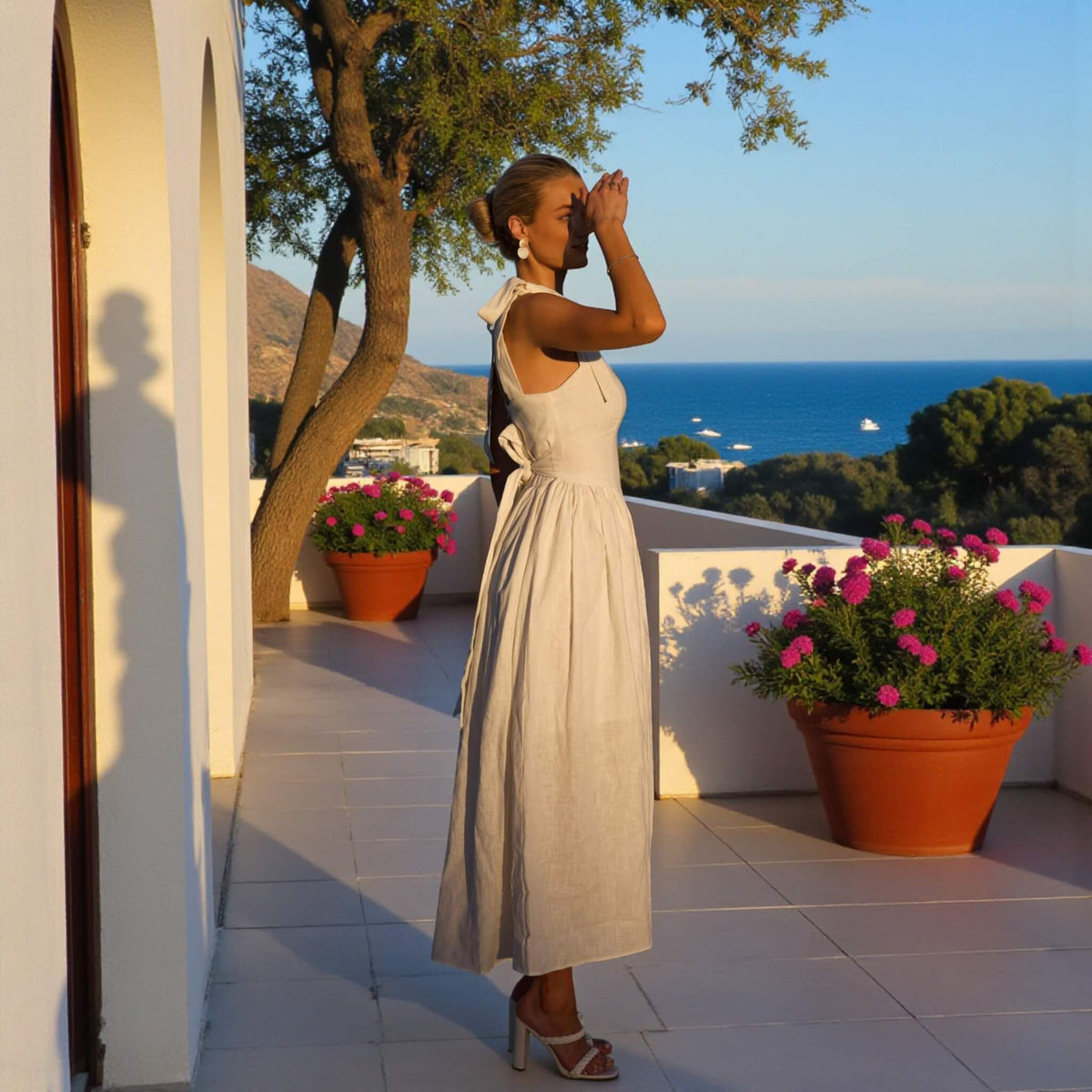 Linen Midi Dress, A Line Midi Dress