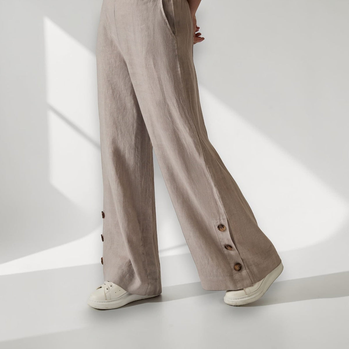 Linen Pants Women, High Waist Wide Leg Pants