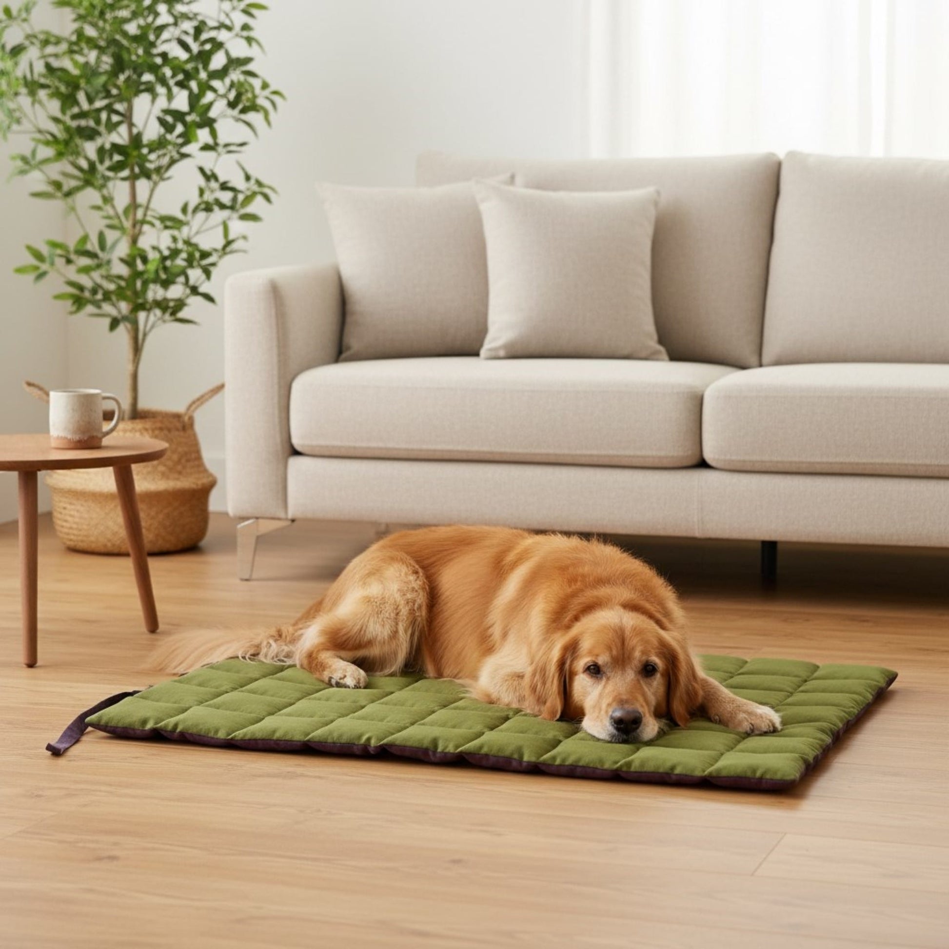 Linen Pet Mat, Two Sided Dog Mat