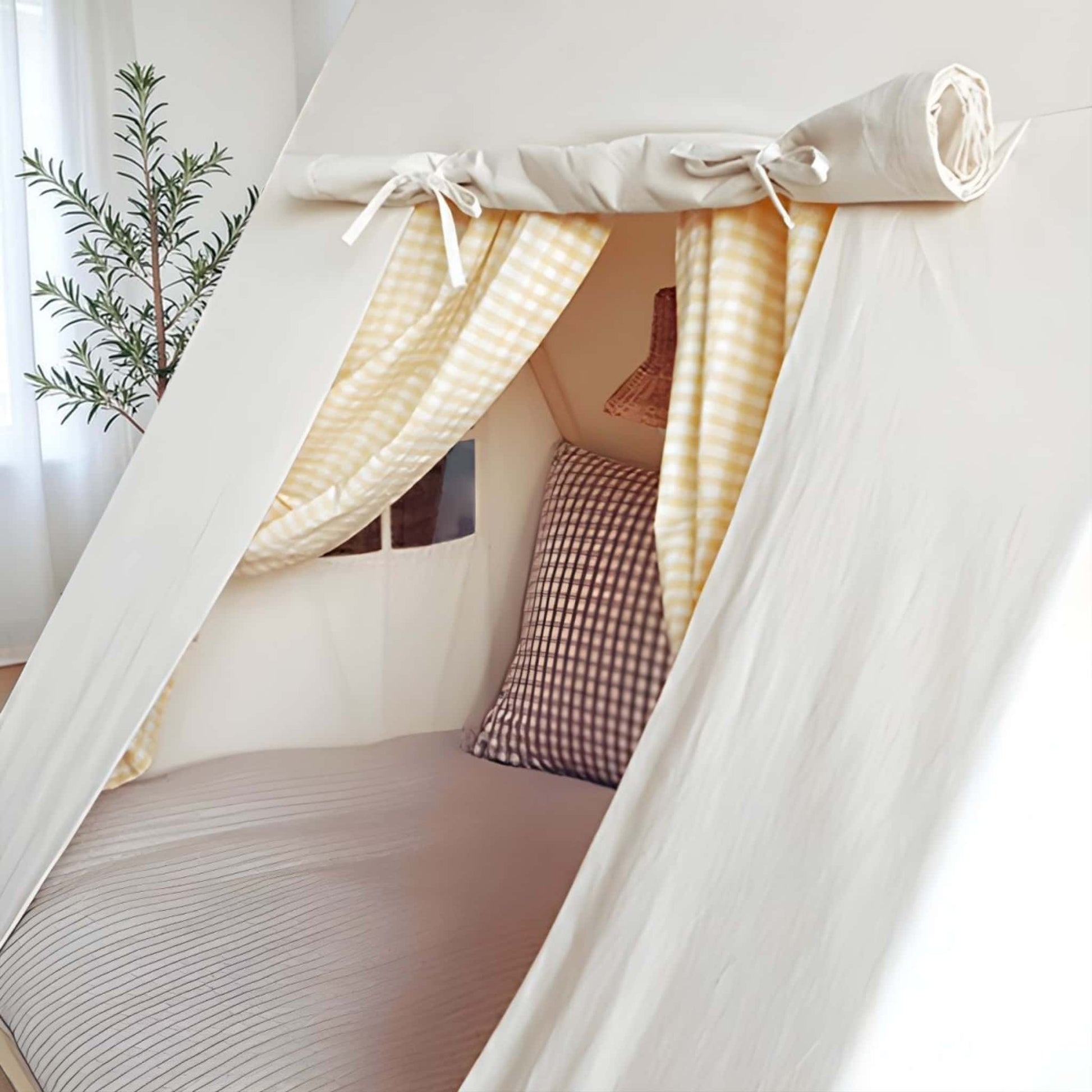 Linen Play Tent Cover, Kids Teepee Cover