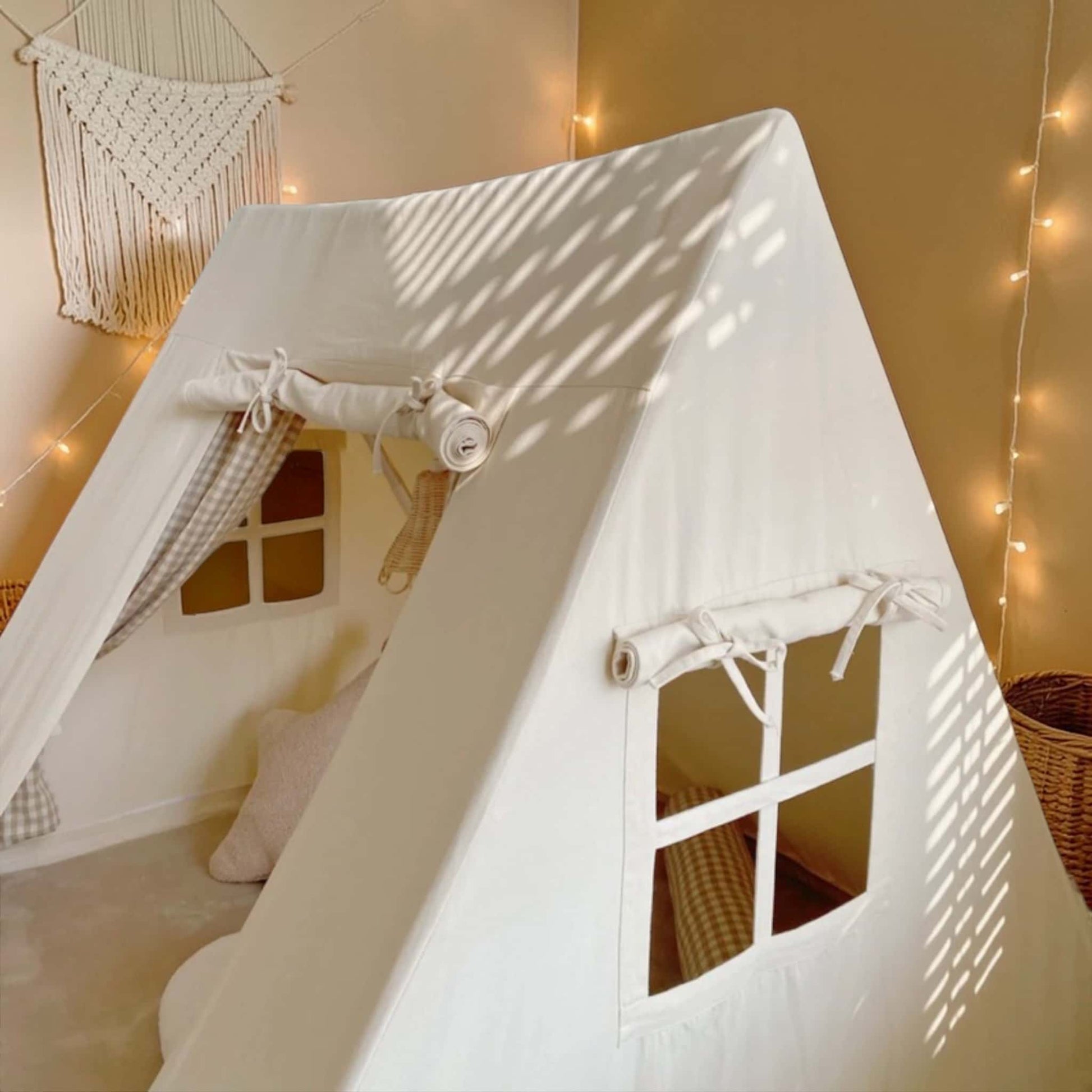 Linen Play Tent Cover, Kids Teepee Cover