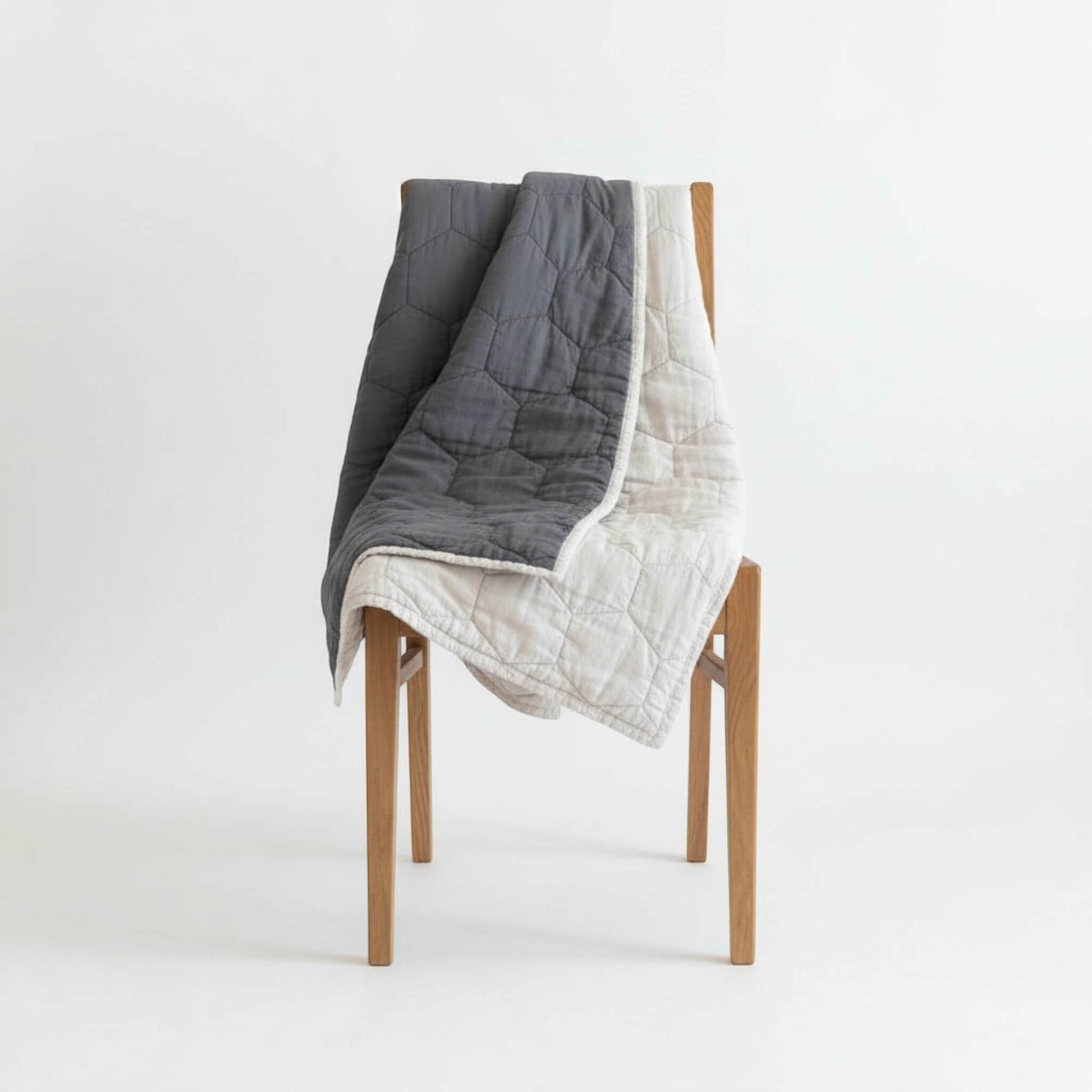 Linen Quilted Blanket, Lightweight Quilted Blanket