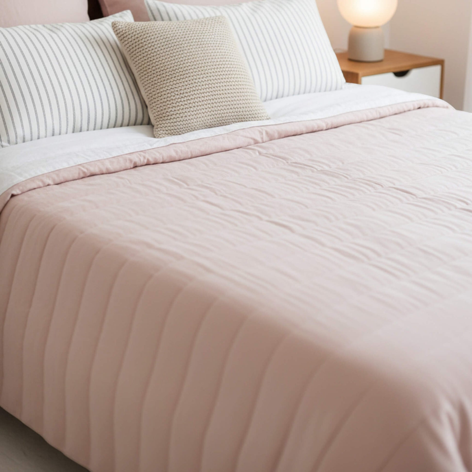 Linen Quilted Blanket, Linen Bed Blanket