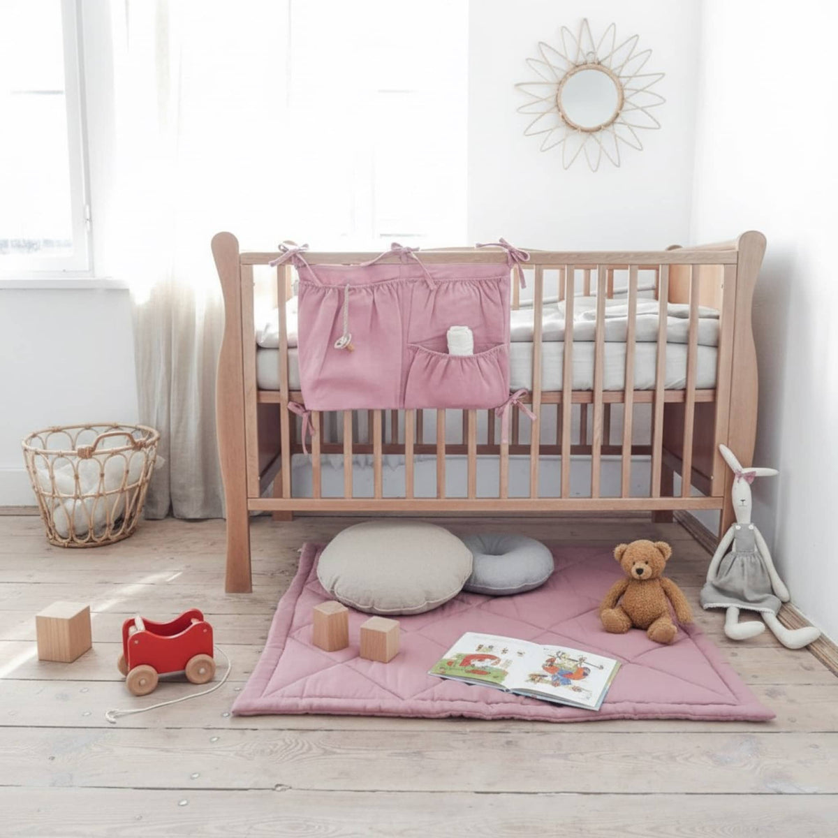 Linen Quilted Play Mat, Square Baby Play Mat