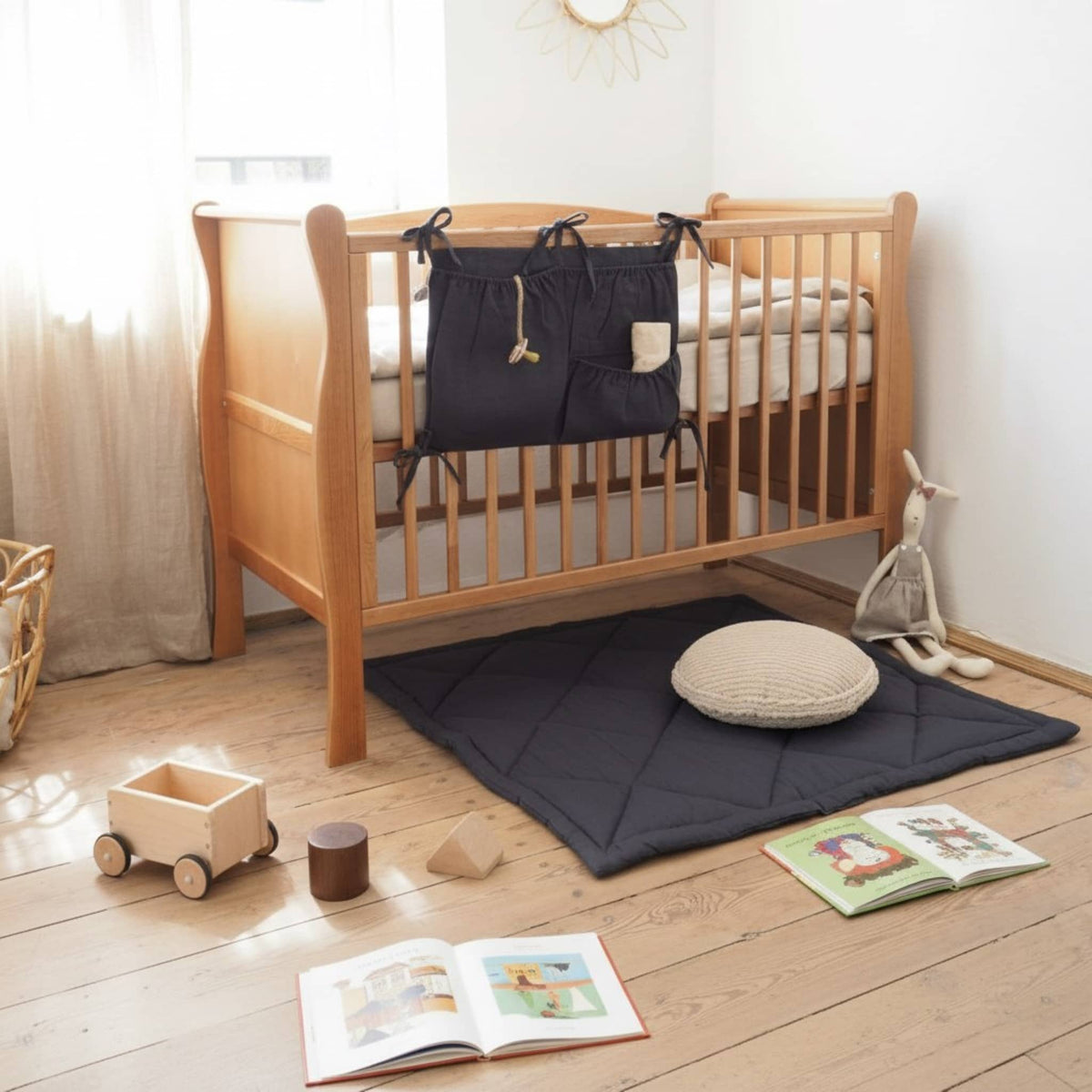 Linen Quilted Play Mat, Square Baby Play Mat