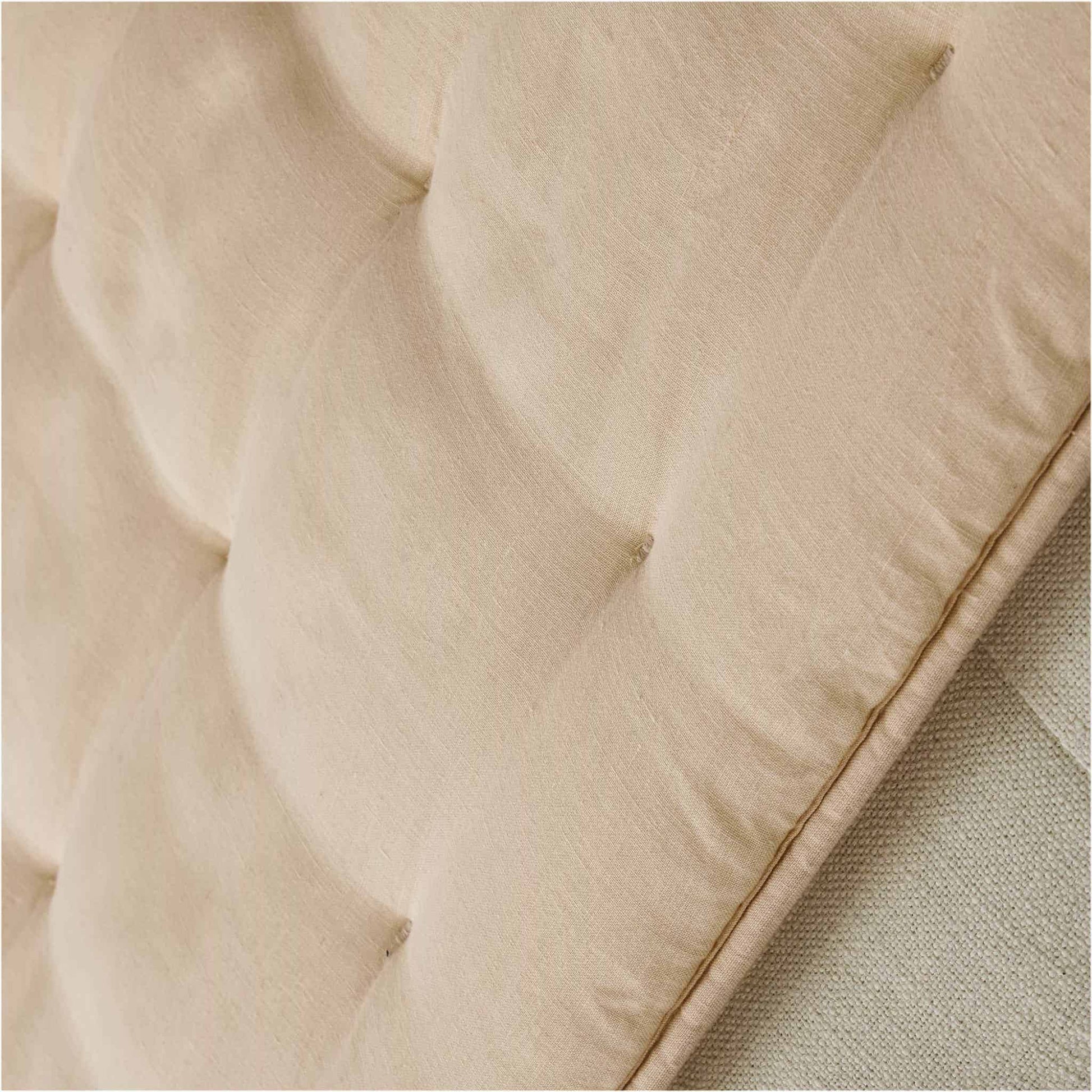 Linen Quilted Sofa Overlay, Sofa Seat Cushion