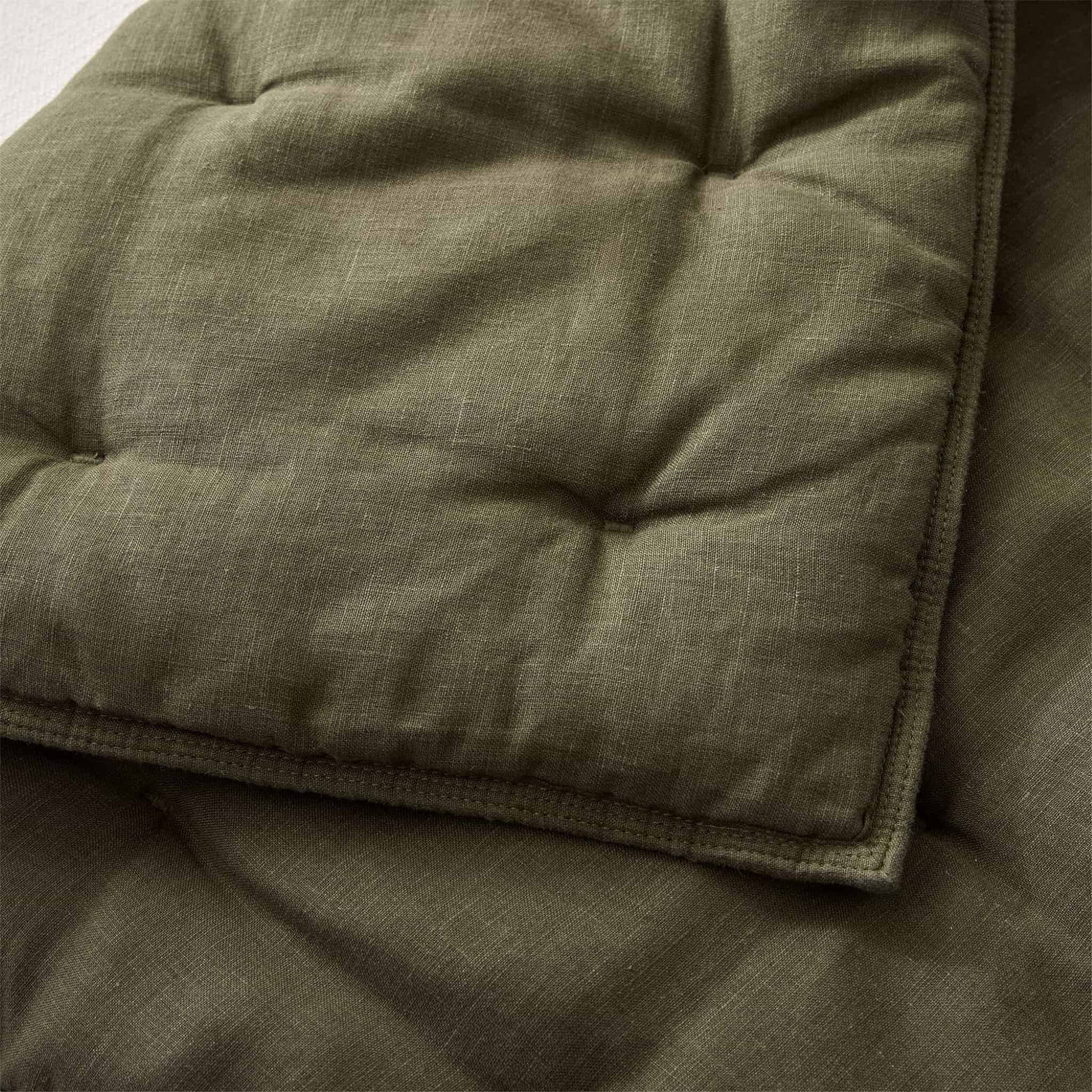 Linen Quilted Sofa Overlay, Sofa Seat Cushion