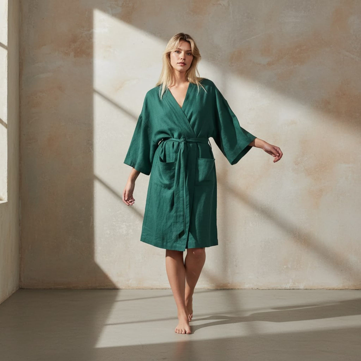 Linen Robe Womens, Linen Kimono Robe