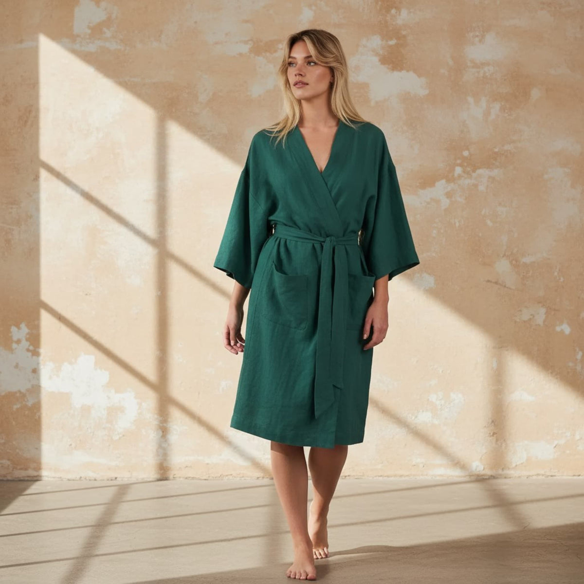 Linen Robe Womens, Linen Kimono Robe