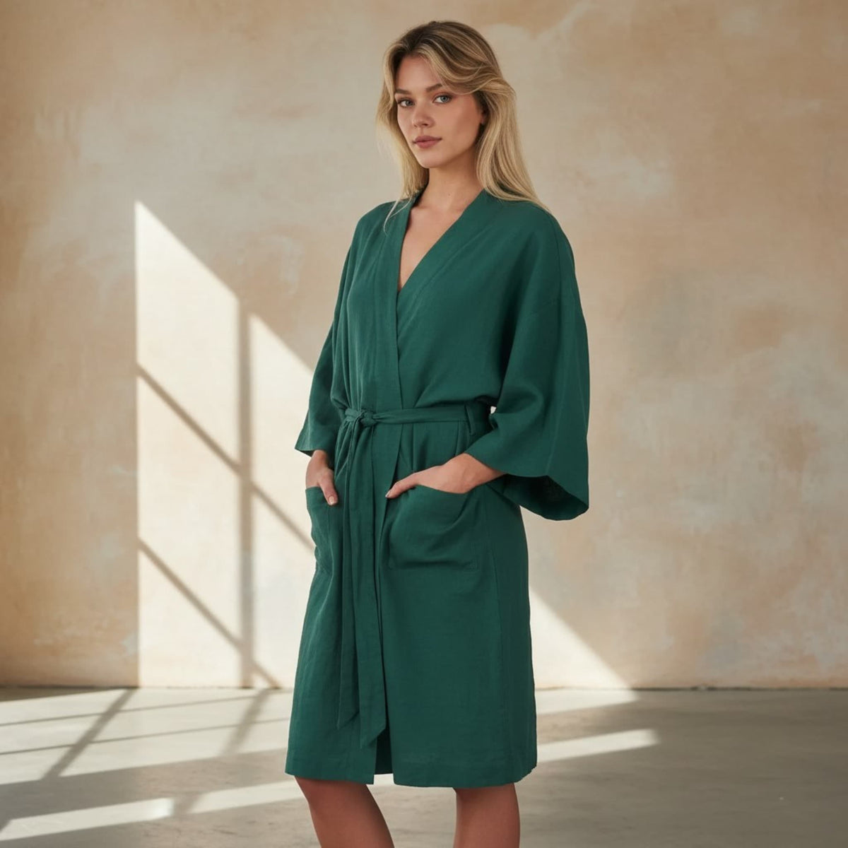 Linen Robe Womens, Linen Kimono Robe