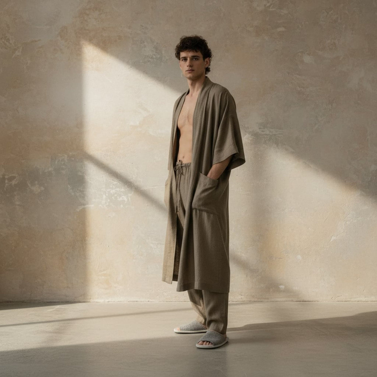 Linen Robes For Men, Mens Linen Robe