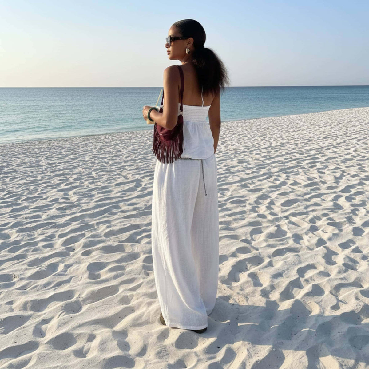 Linen Ruched Halter Top, Linen Tube Top