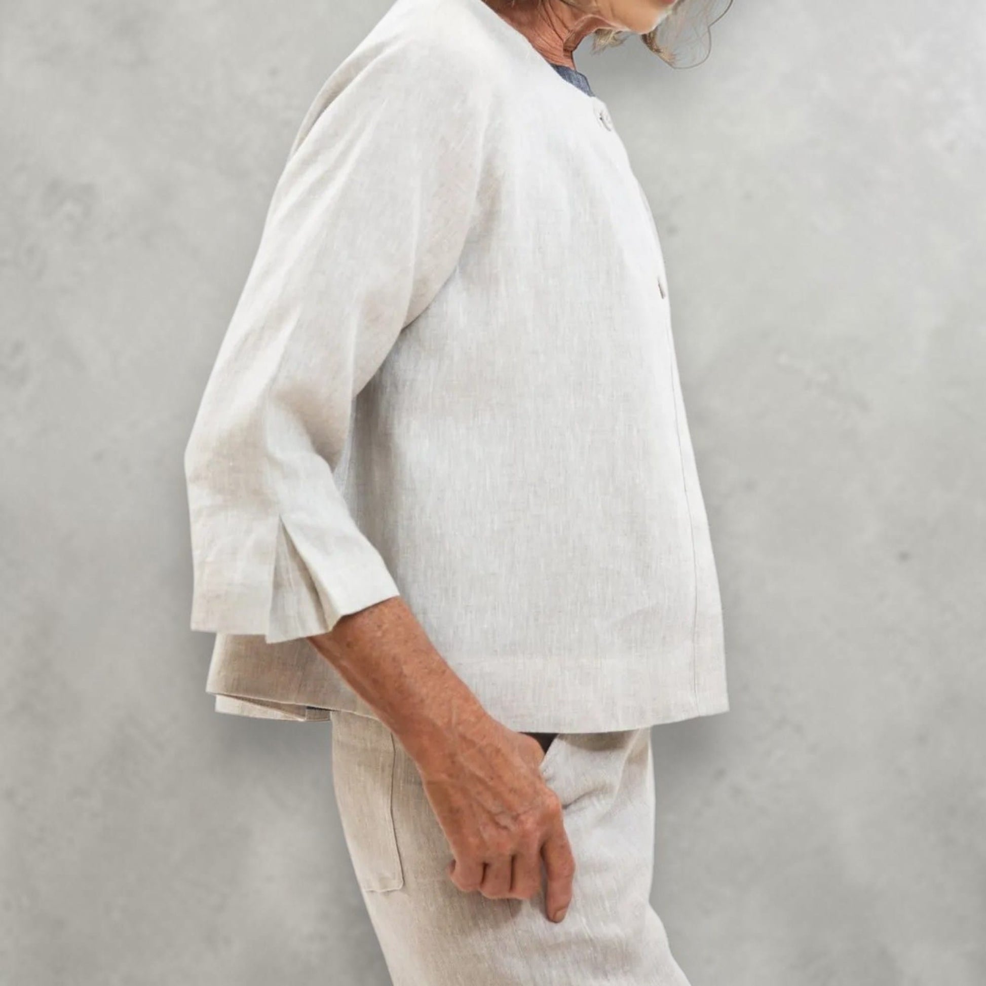 Linen Set Women, Boxy Linen Top and Wide Leg Pants Set