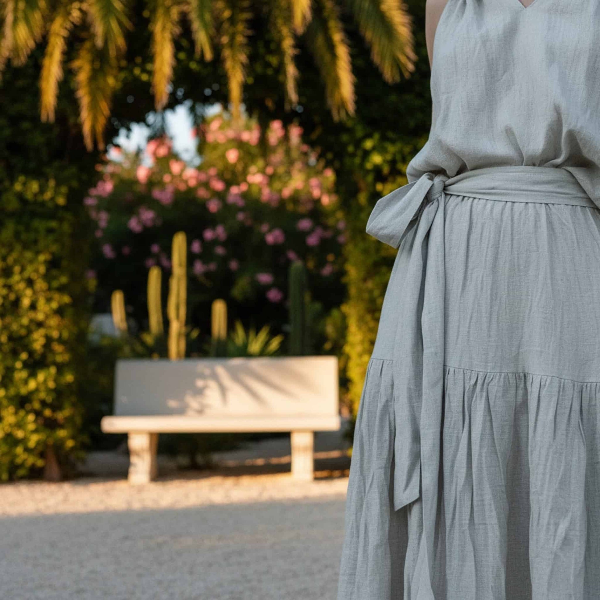 Linen Set Women, Linen Camisole and Maxi Skirt Set