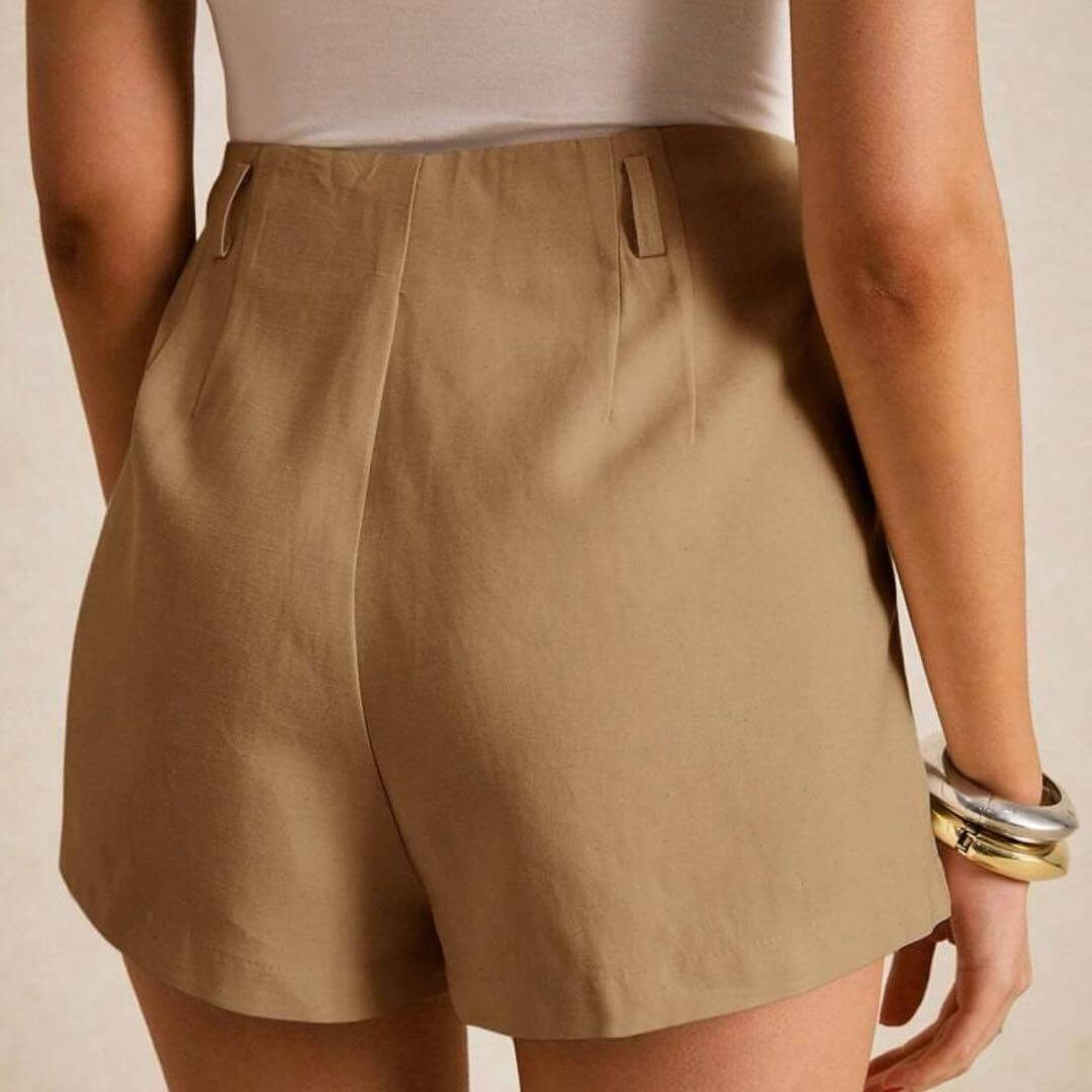 Linen Set Women, Linen Waistcoat And Shorts Set