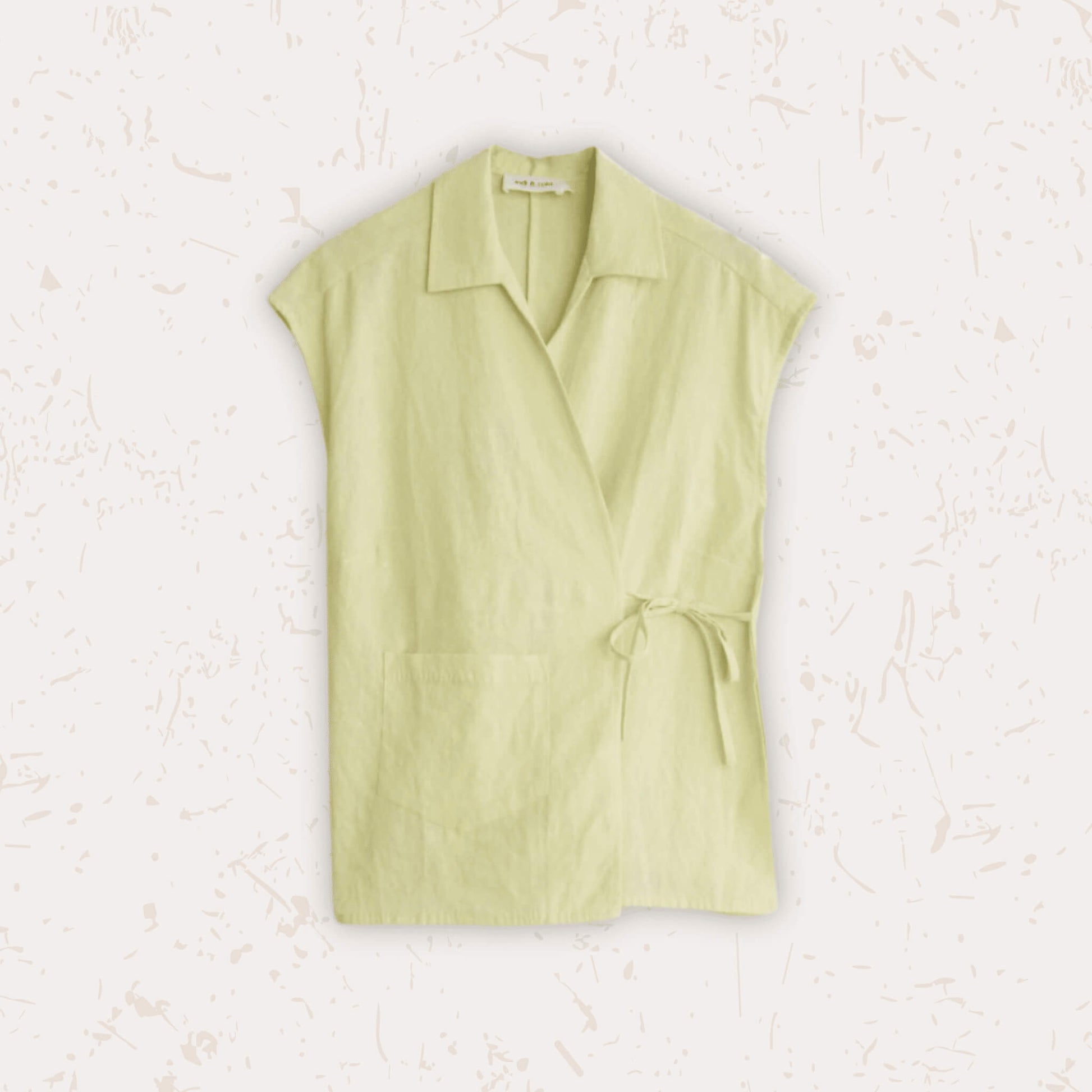 Linen Set Women, Linen Wrap Top And Wide Leg Pants Set