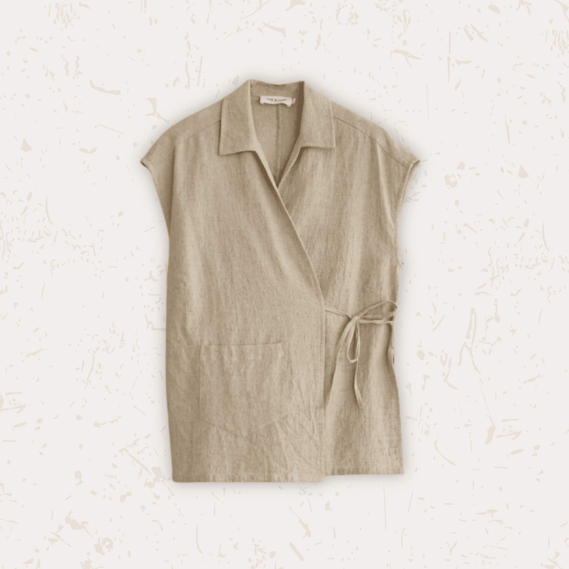 Linen Set Women, Linen Wrap Top And Wide Leg Pants Set