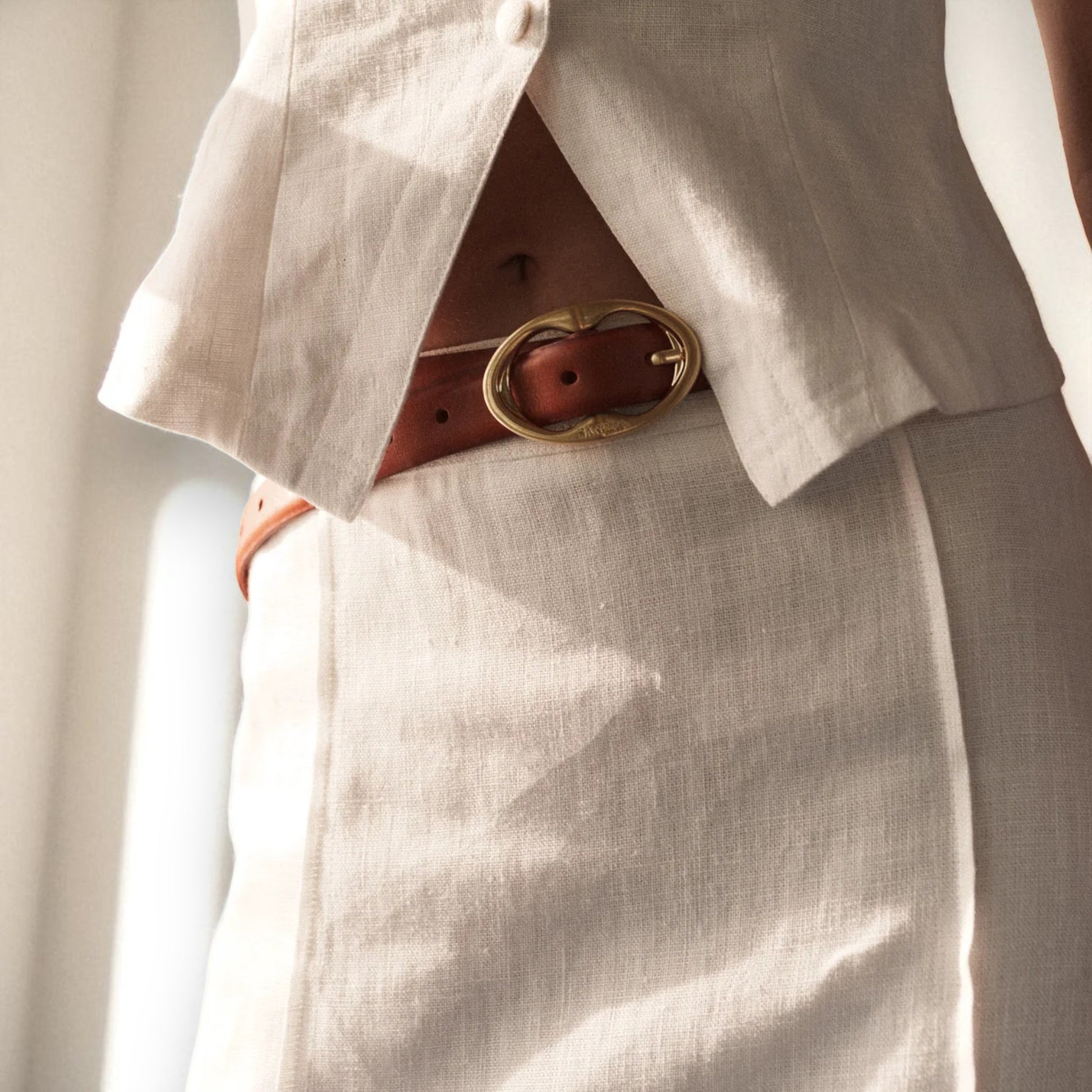 Linen Set Women, Sleeveless Vest Top And Pencil Skirt Set