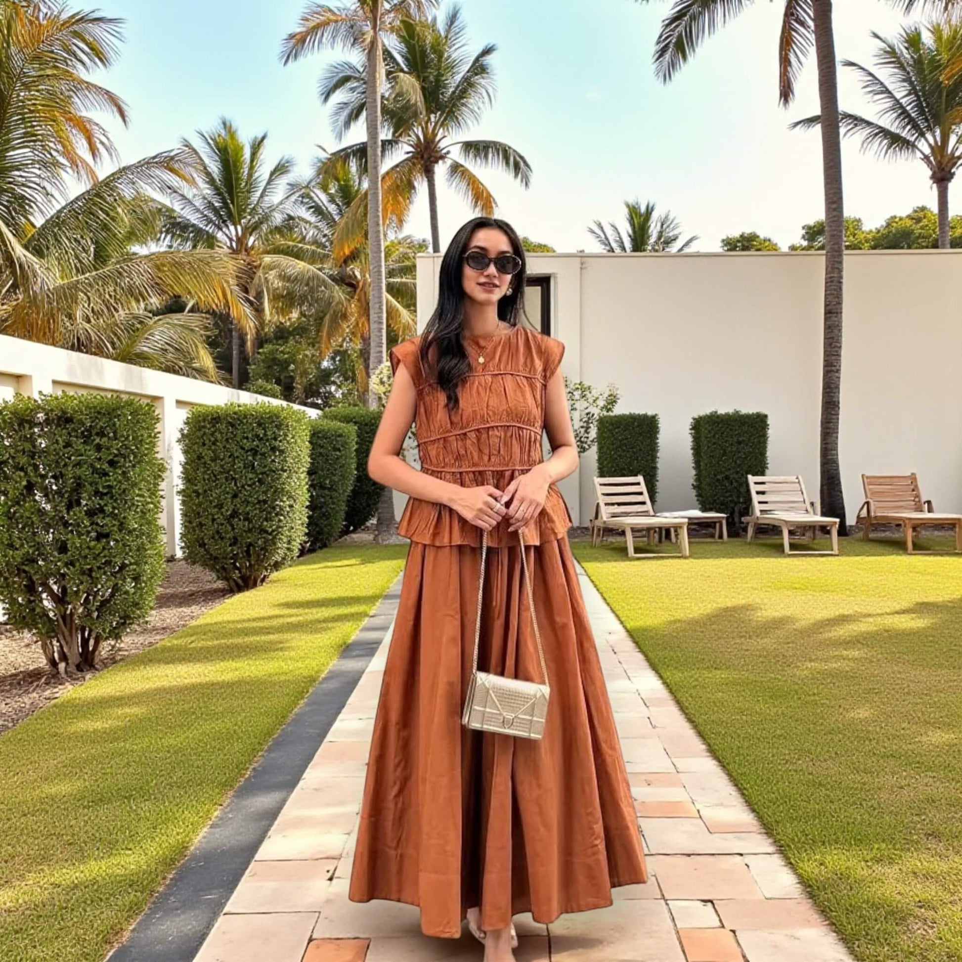 Linen Sets Summer, Linen Tank Top And Maxi Skirt Set