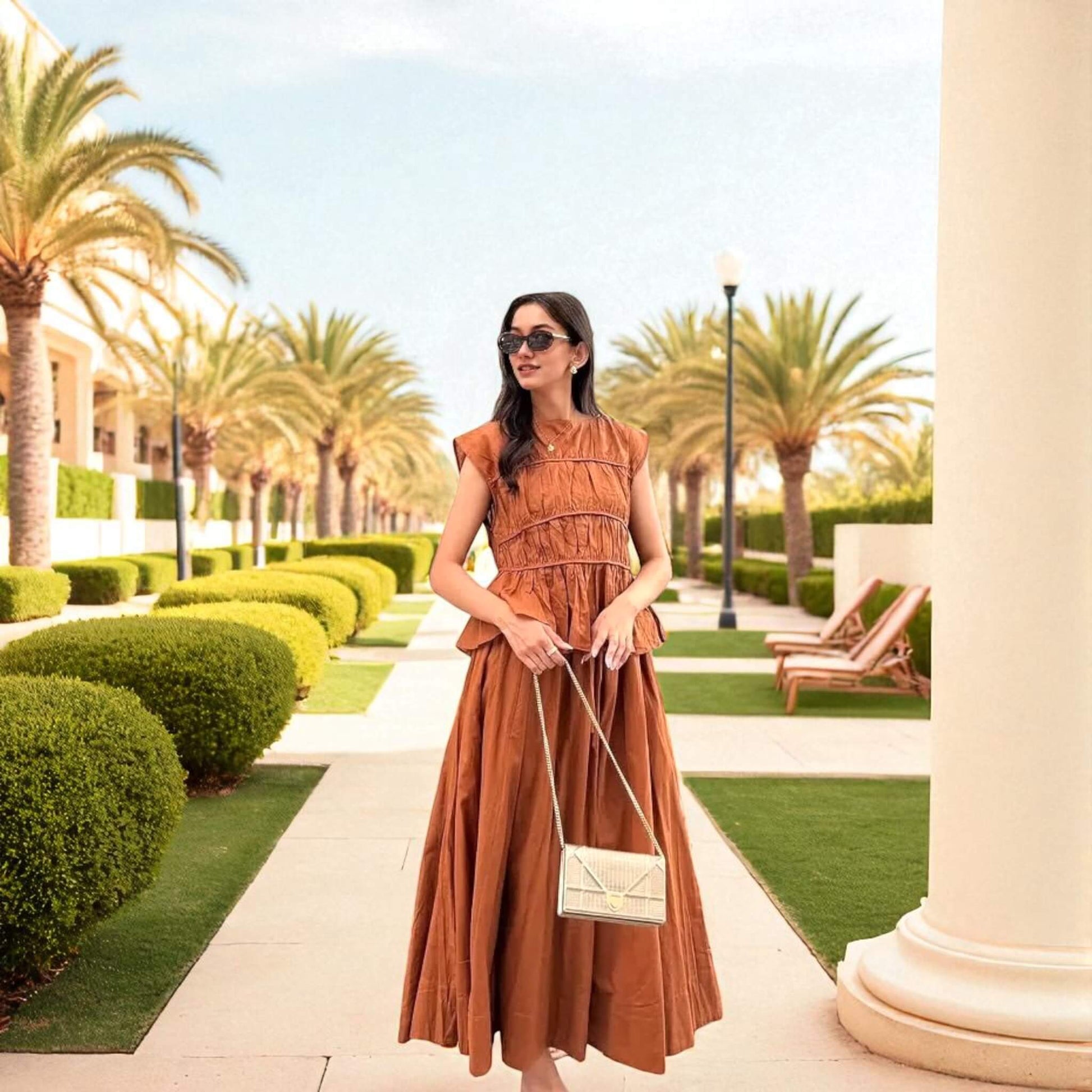 Linen Sets Summer, Linen Tank Top And Maxi Skirt Set