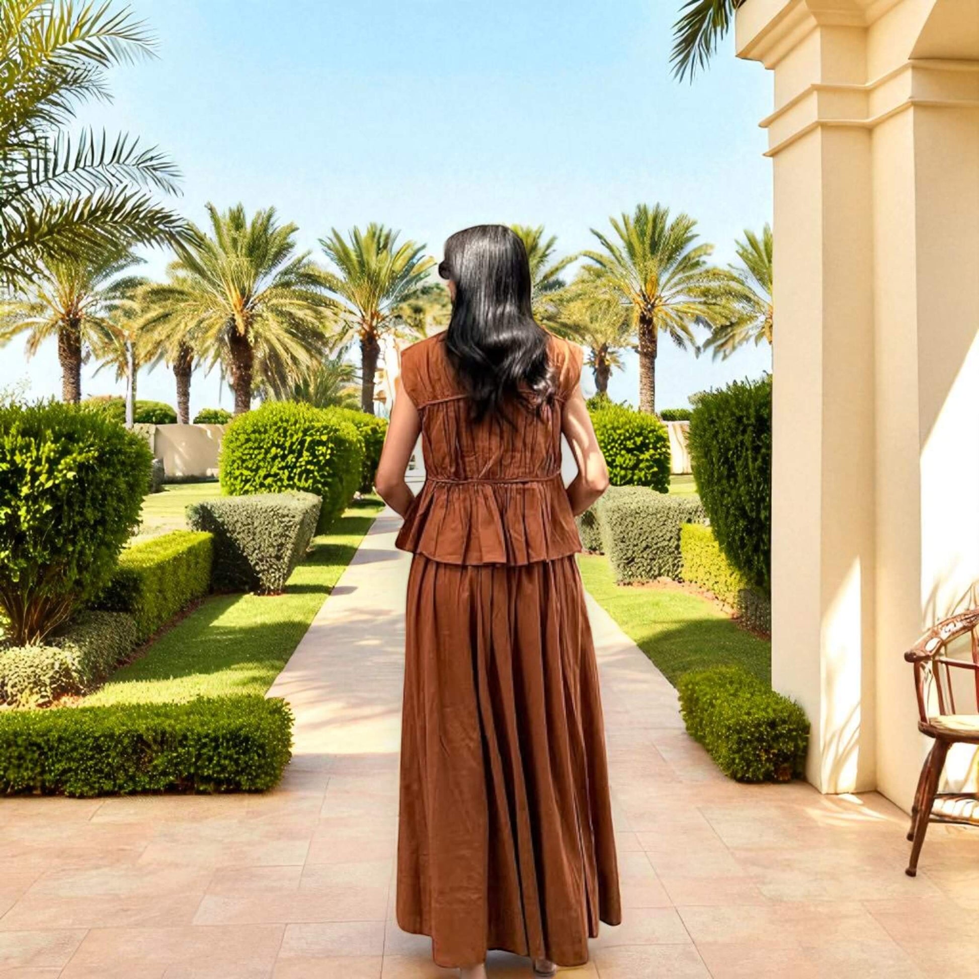 Linen Sets Summer, Linen Tank Top And Maxi Skirt Set