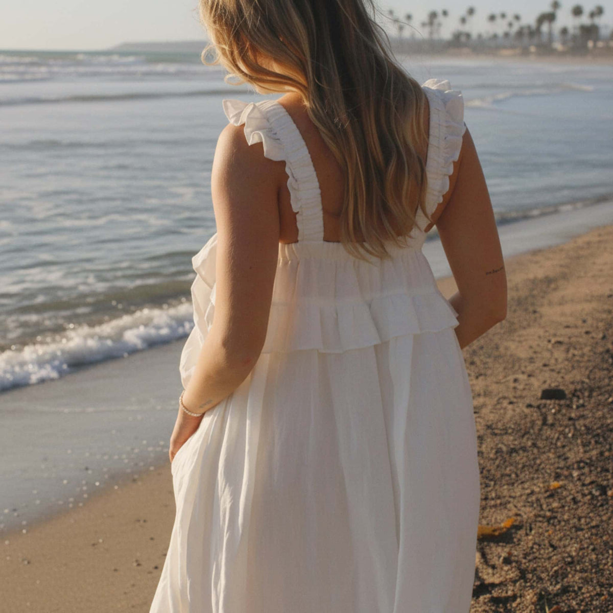 Linen Square Neck Maxi Dress, Resort Maxi Dress