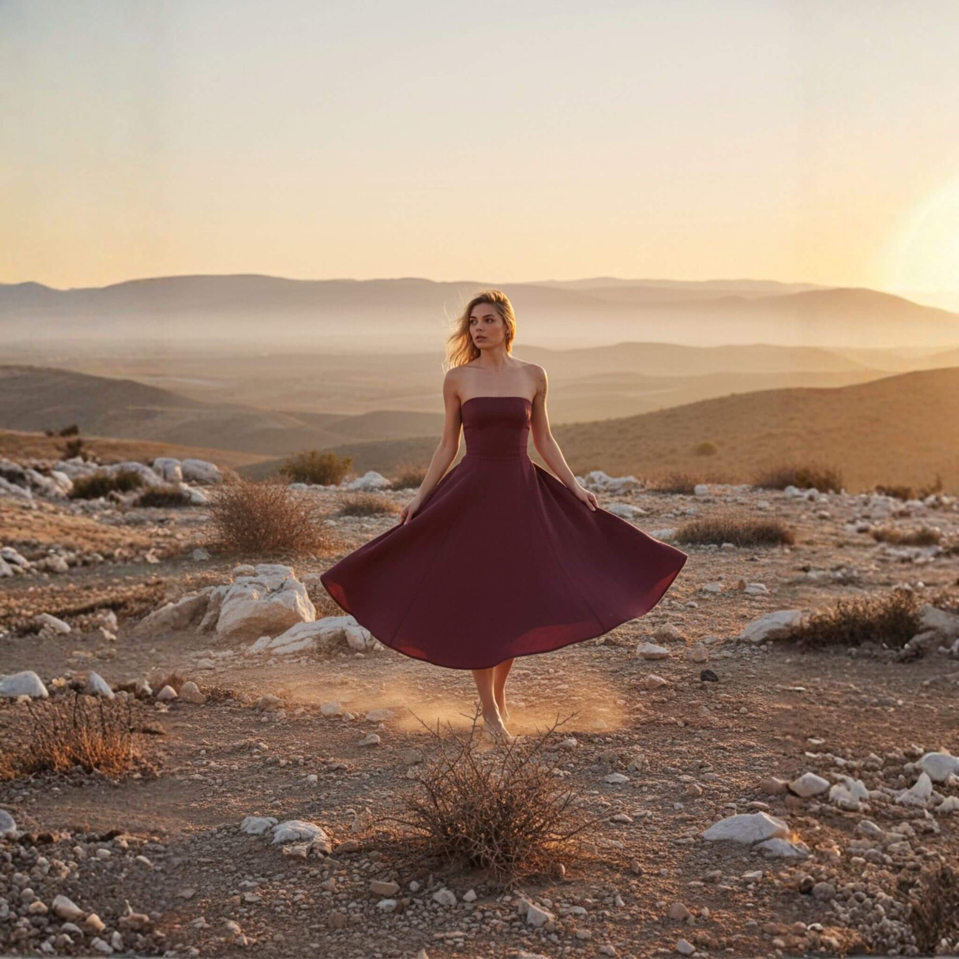 Linen Strapless Midi Dress, A Line Midi Dress