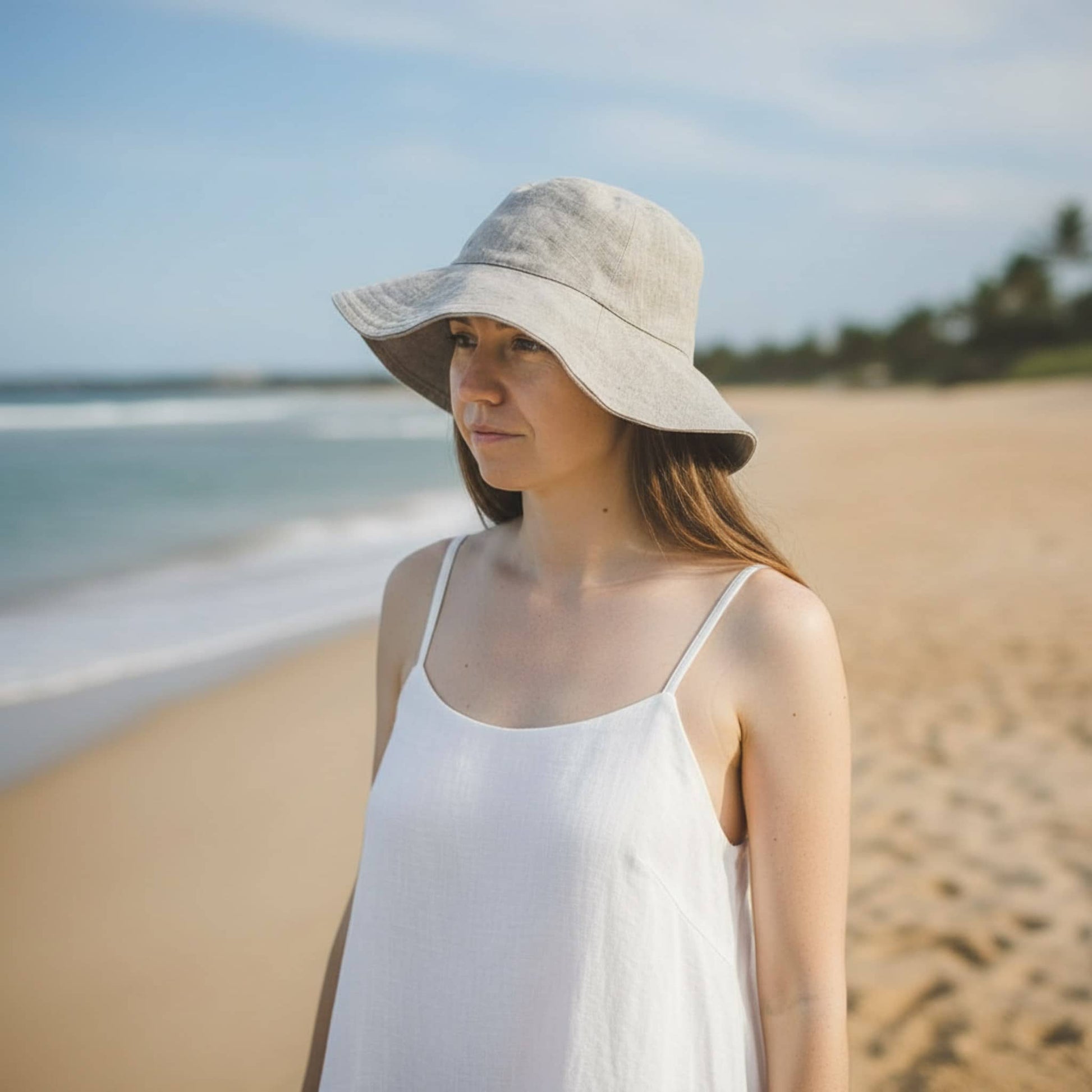 Linen Summer Hats, Linen Bucket Hat